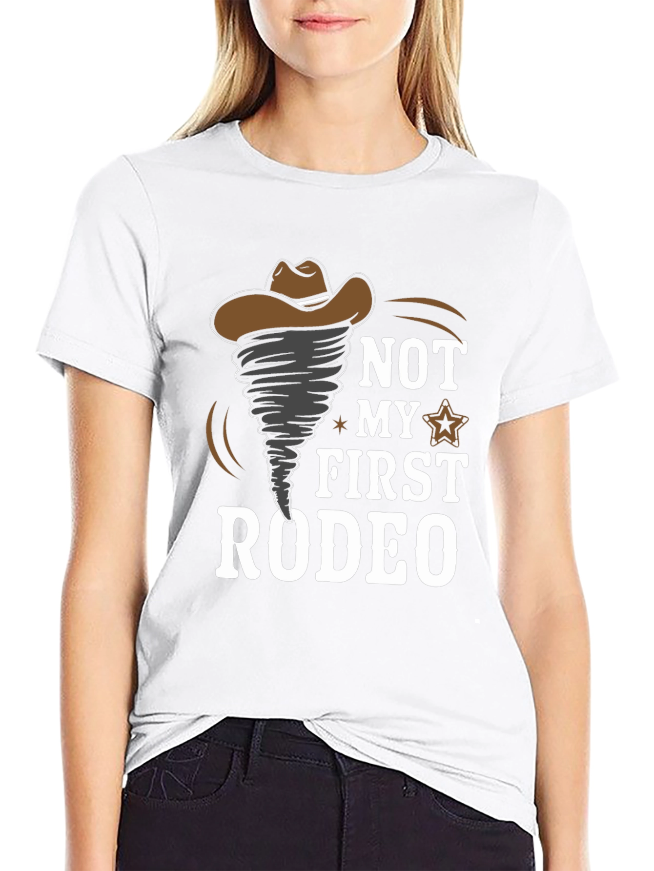 Black Not My First Rodeo Graphic T-Shirt view 9