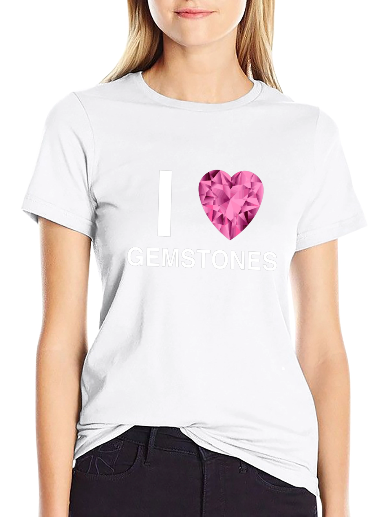 Black I Love Gemstones T-Shirt - Black view 9