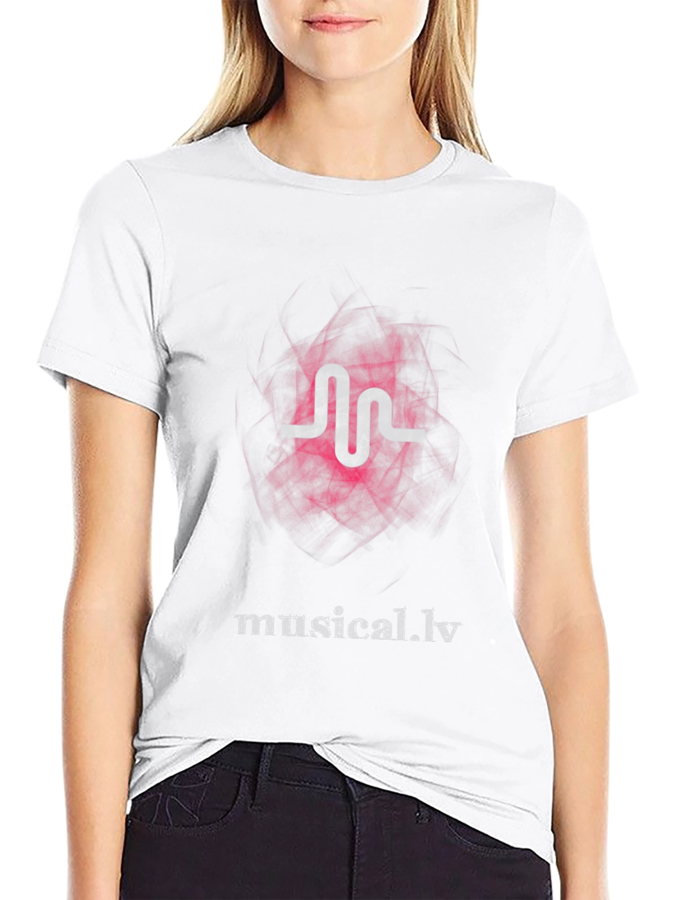 Black Musical.ly Logo Graphic T-Shirt - Trendy Black Tee view 9