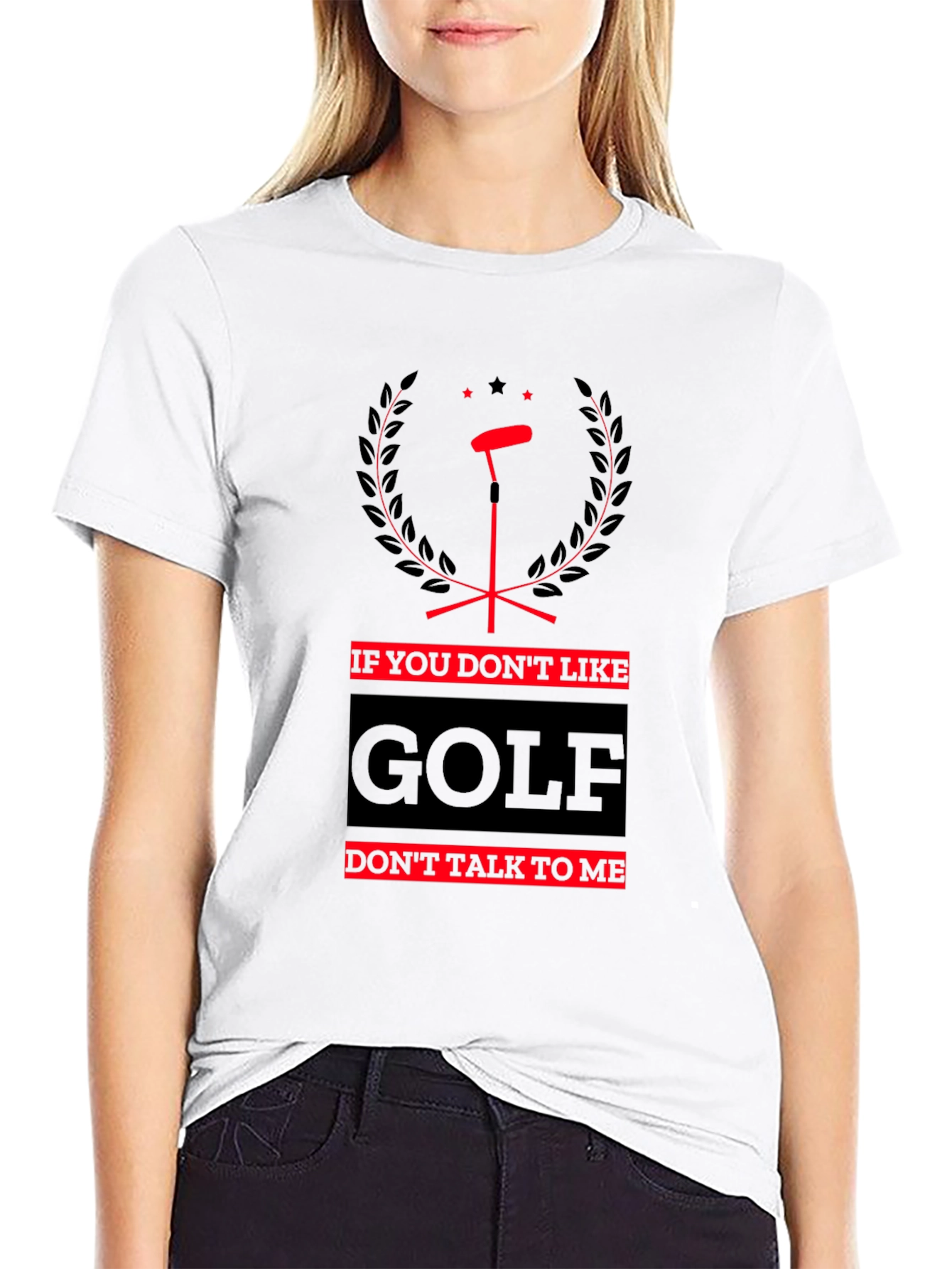 Black Funny Golf T-Shirt - Don't Talk To Me view 9