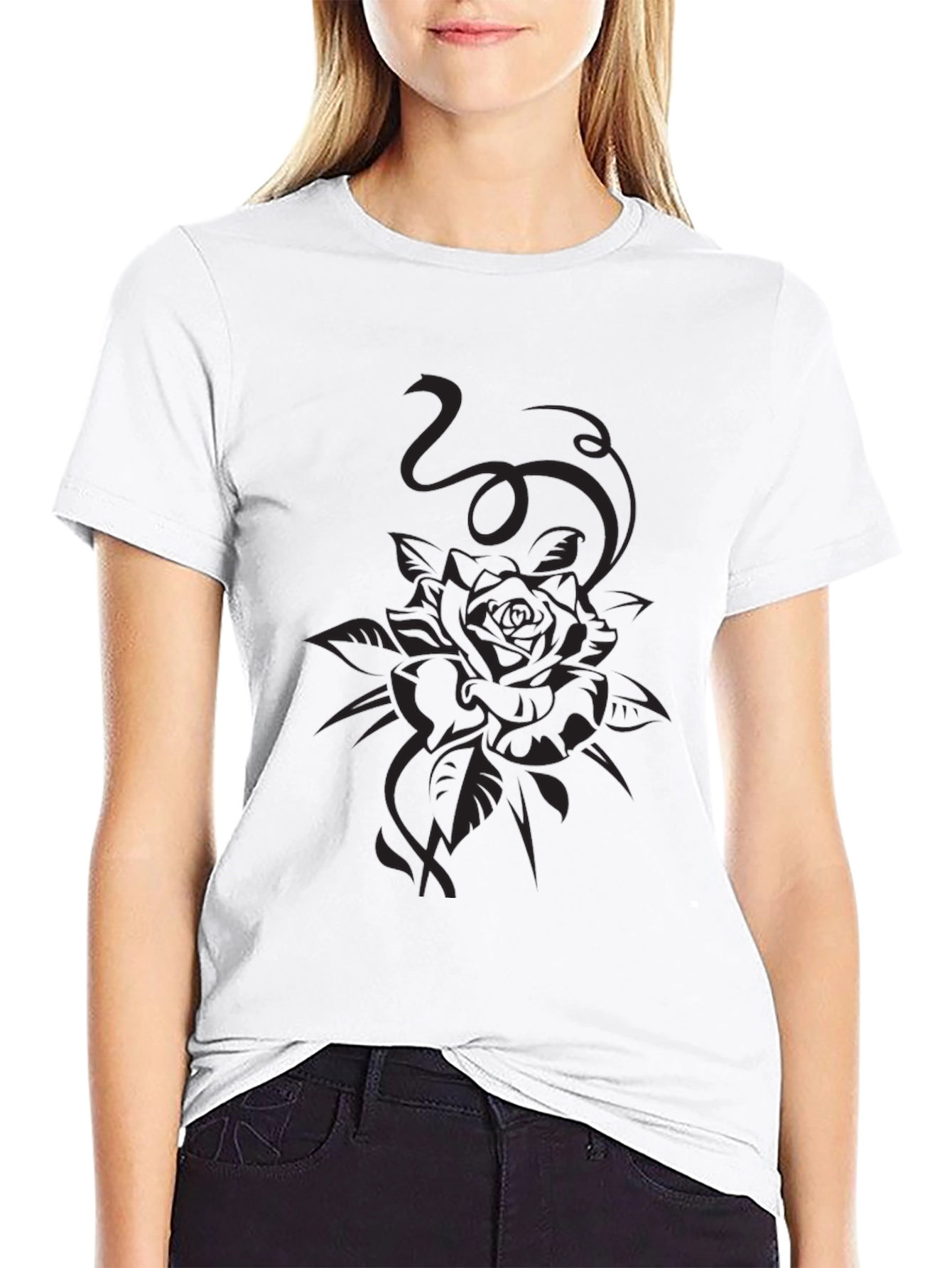 Black Black Rose Graphic Tee - Stylish Menswear view 9