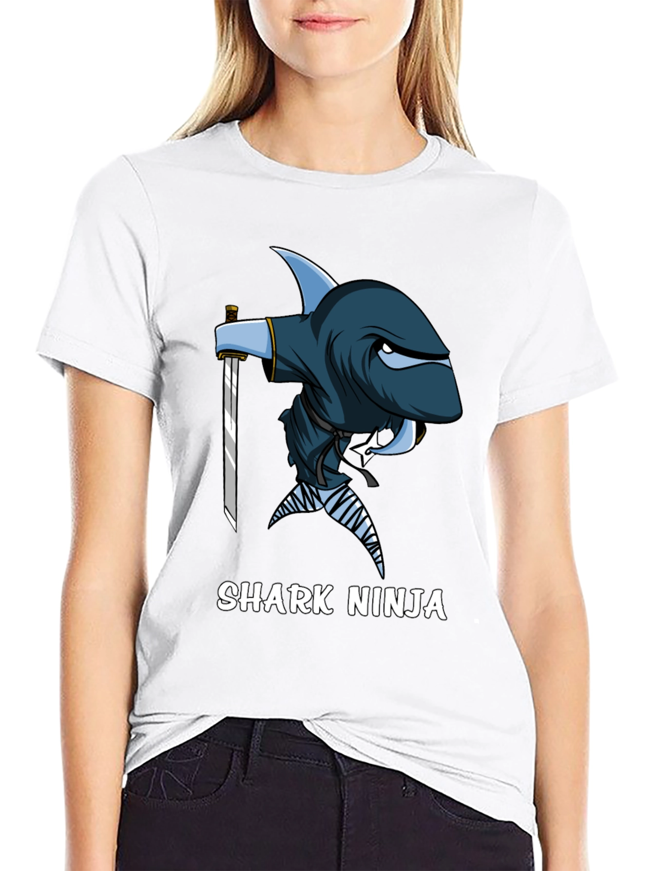 Black Shark Ninja T-Shirt - Unique Graphic Tee view 9