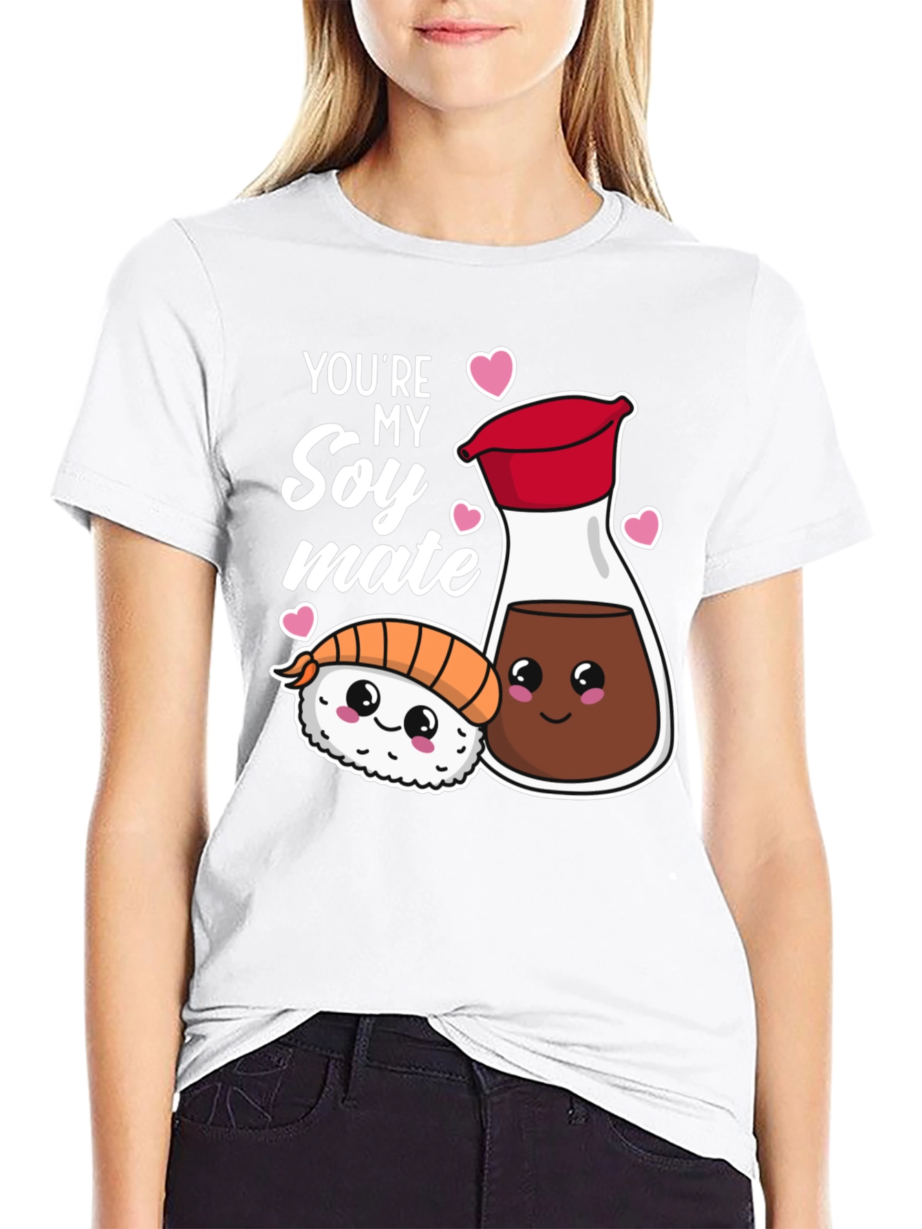 Black Sushi Soy Mate Pun T-Shirt -  Cute Foodie Gift view 9
