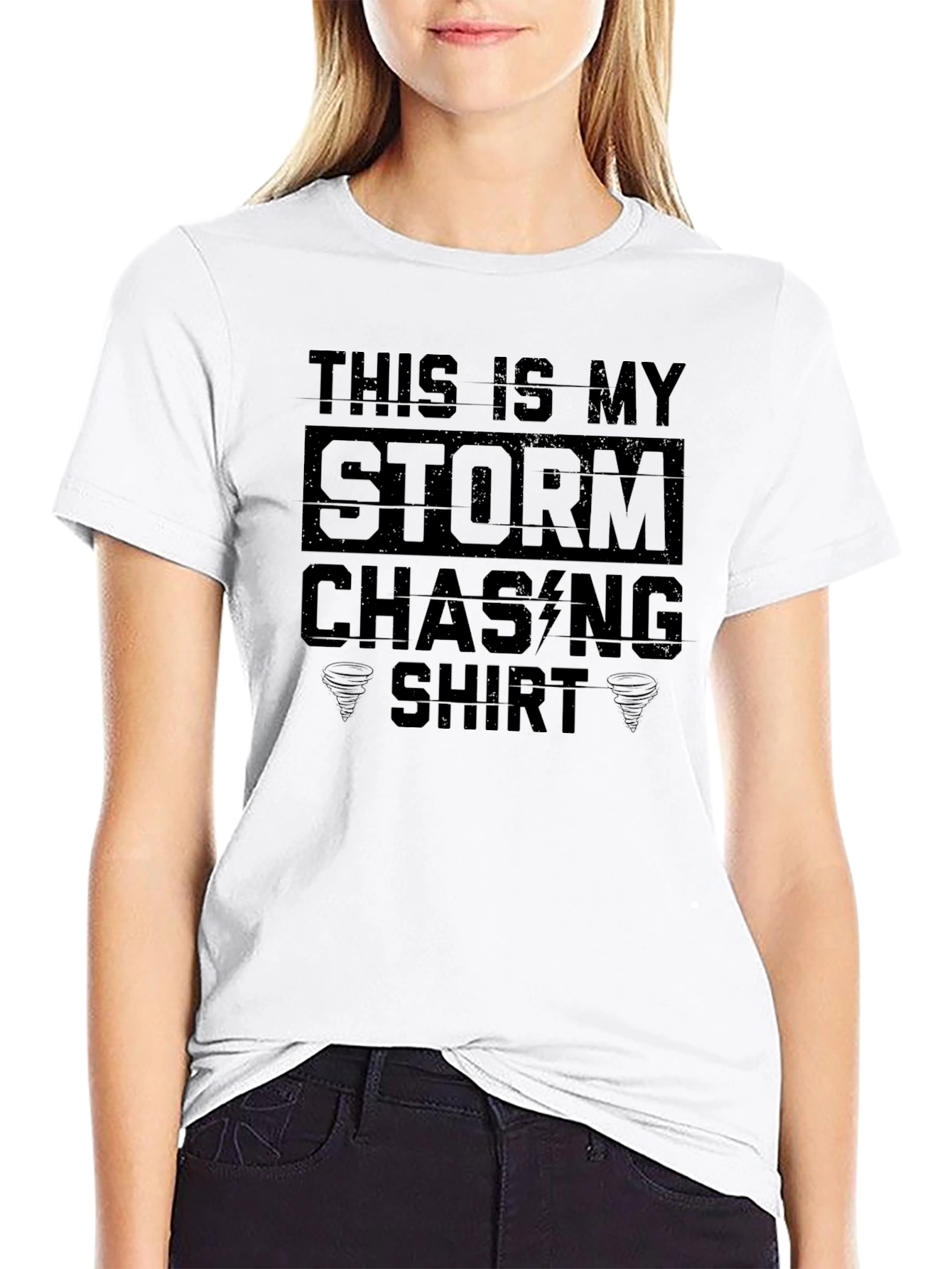 Black Storm Chasing Shirt - Weather Enthusiast Tee view 9