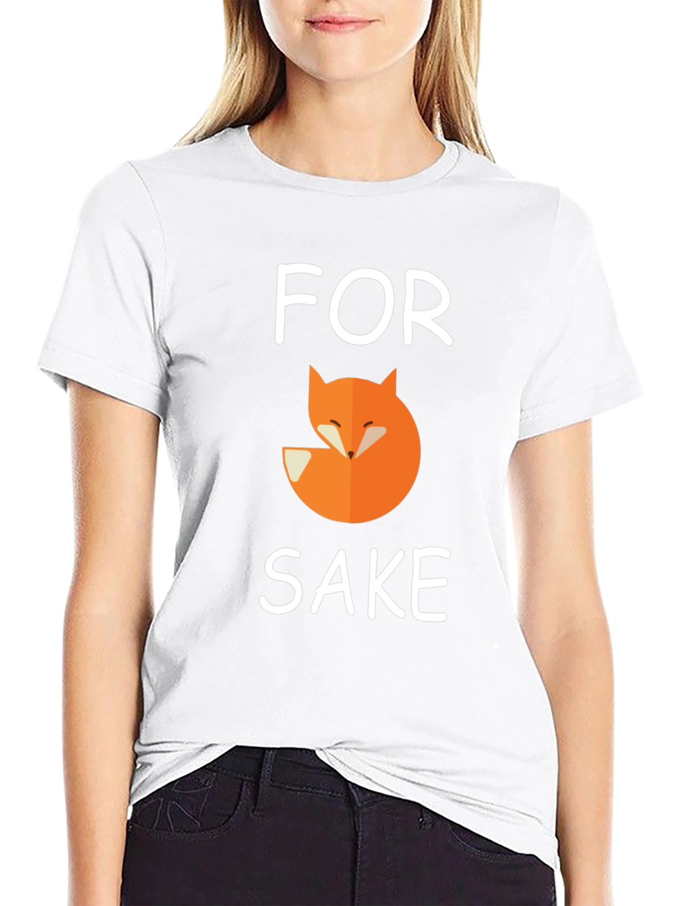 Black For Fox Sake T-Shirt Funny Graphic Tee view 9