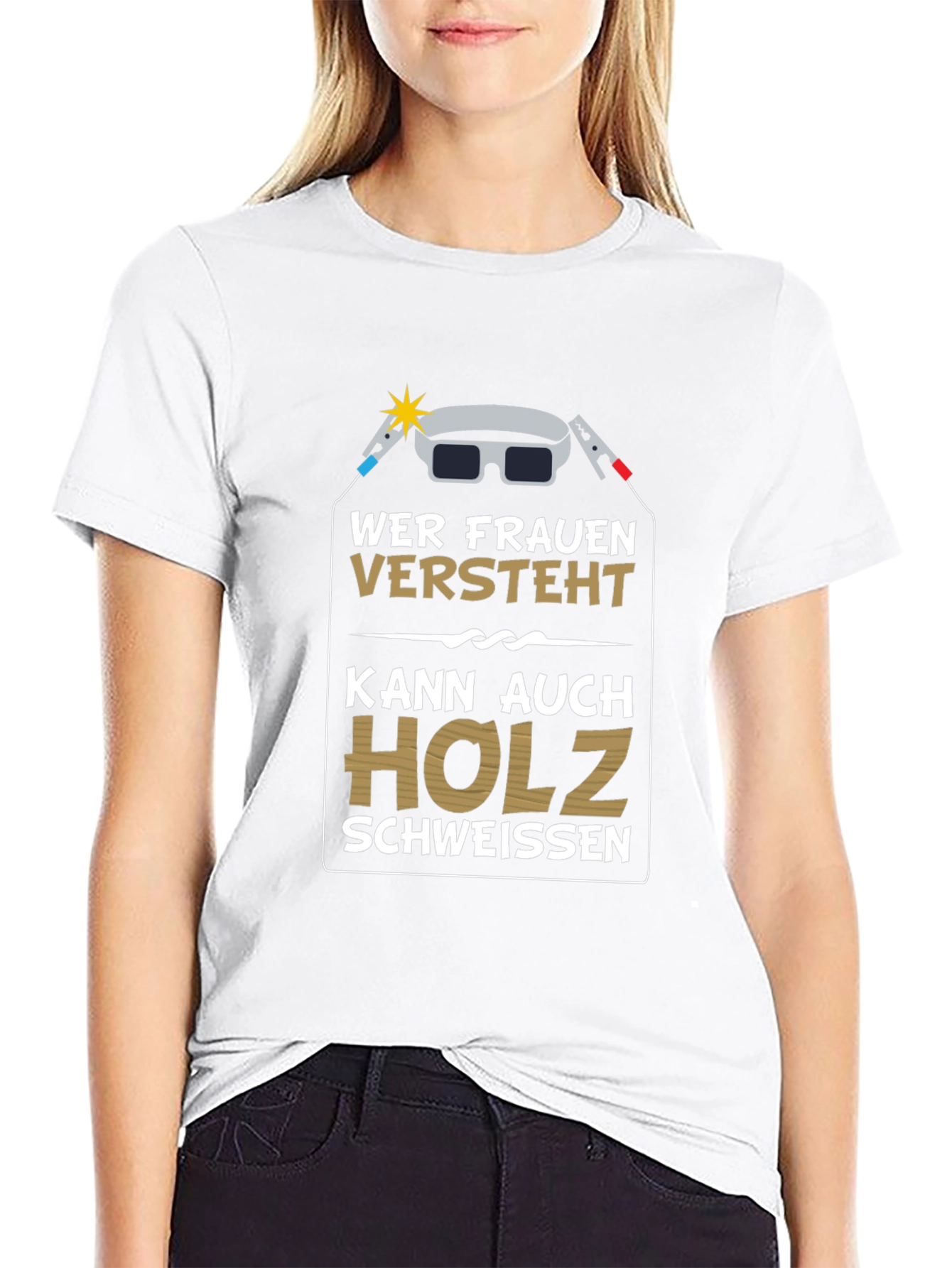 Black Funny German Welding T-Shirt - Wer Frauen Versteht view 9