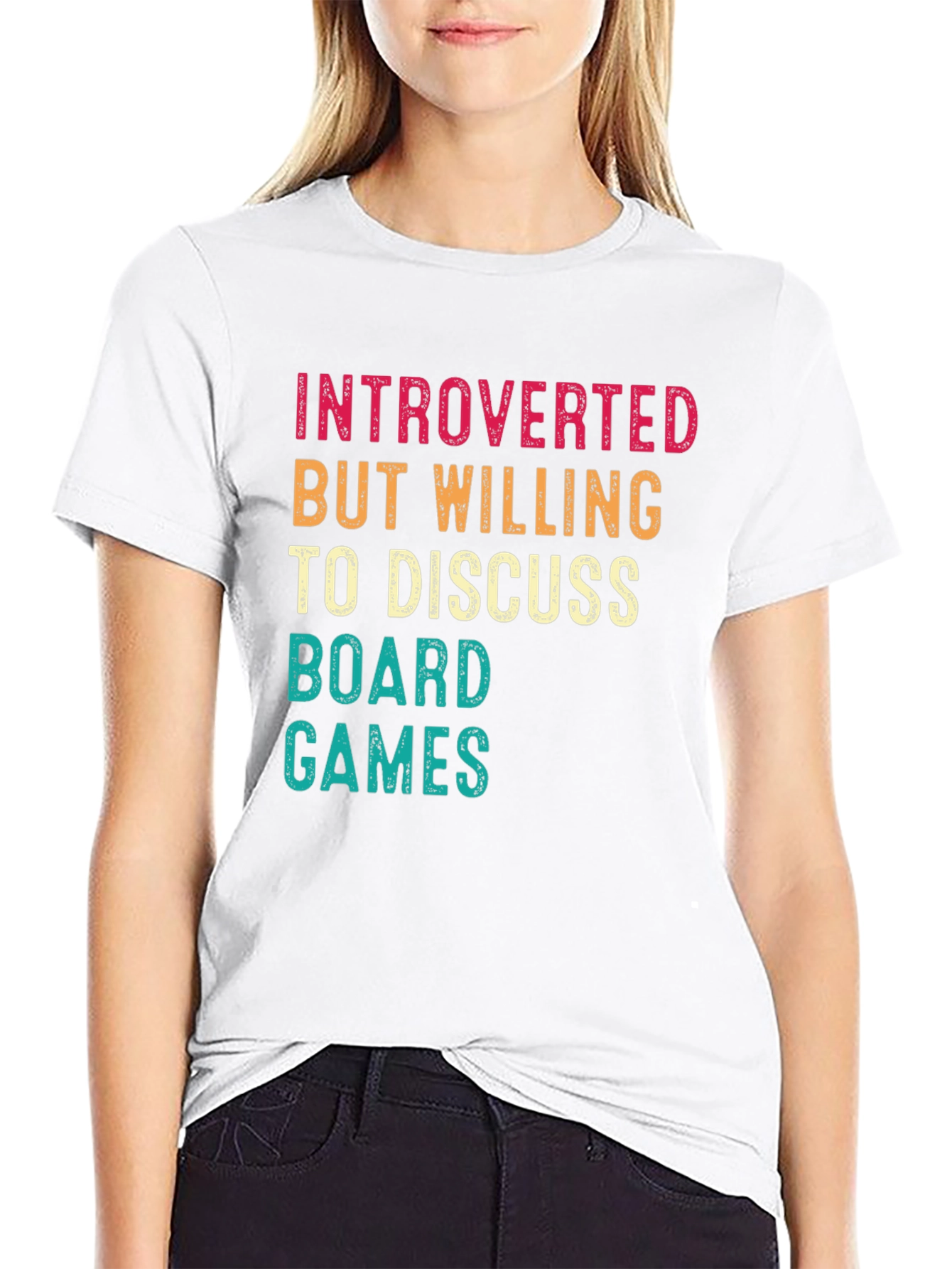 Black Introverted Board Games Graphic Tee view 9