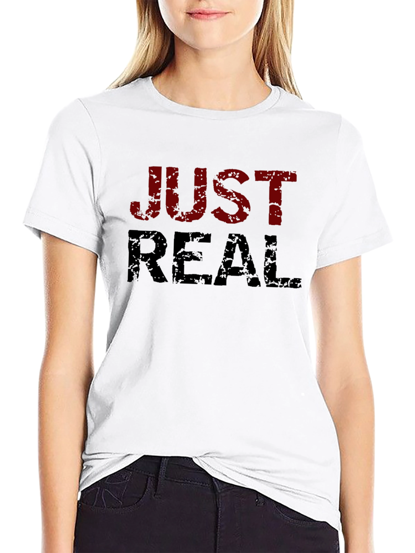 Black Just Real Graphic Tee - Black Short Sleeve T-Shirt view 9