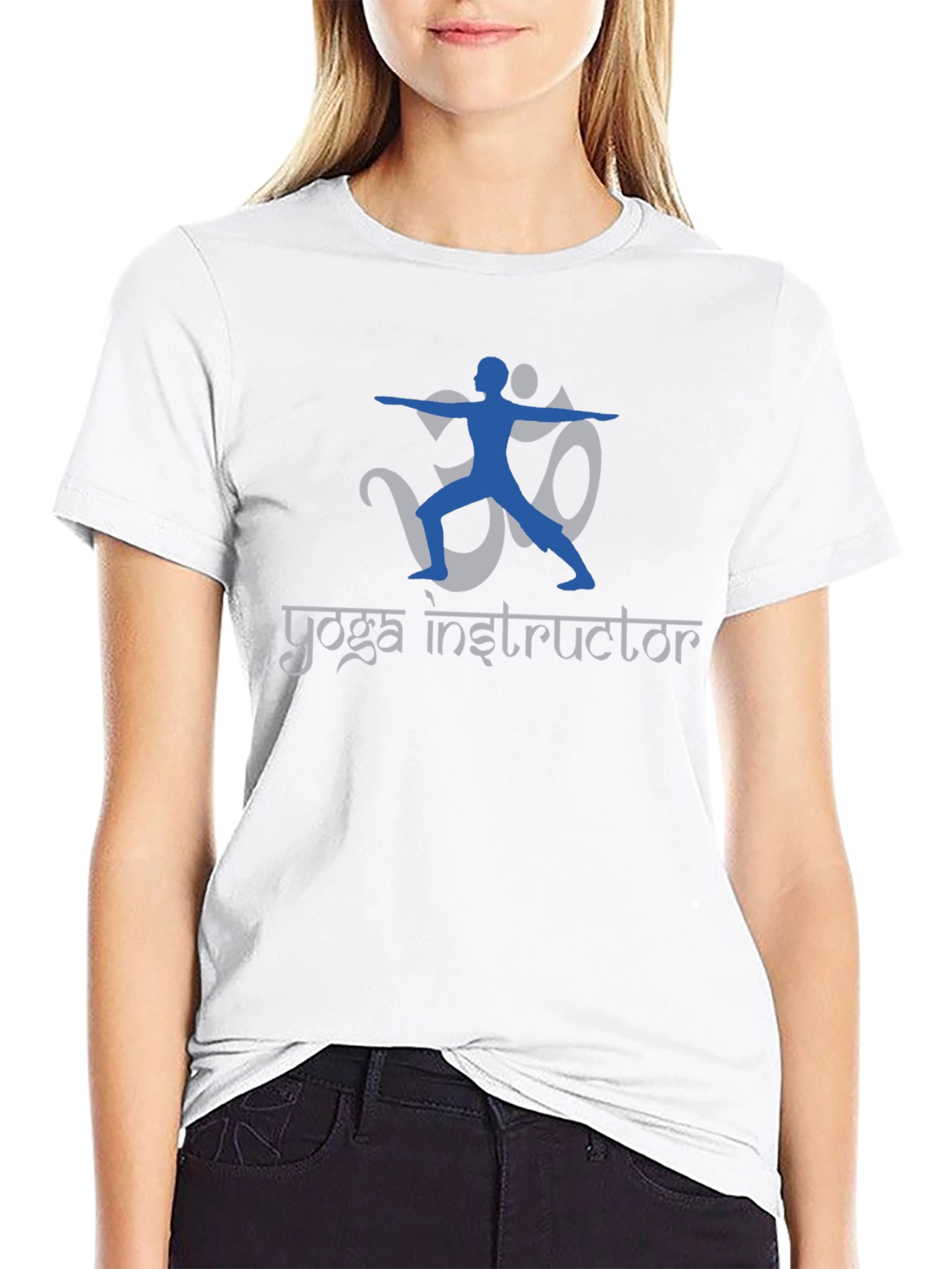 Black Yoga Instructor Graphic Tee - Relaxed Fit Black T-Shirt view 9