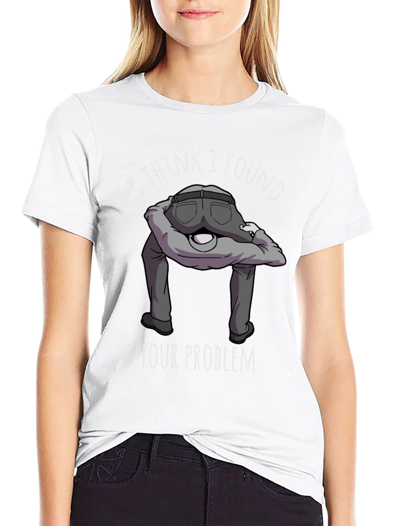 Black I Found Your Problem Funny Graphic T-Shirt view 9