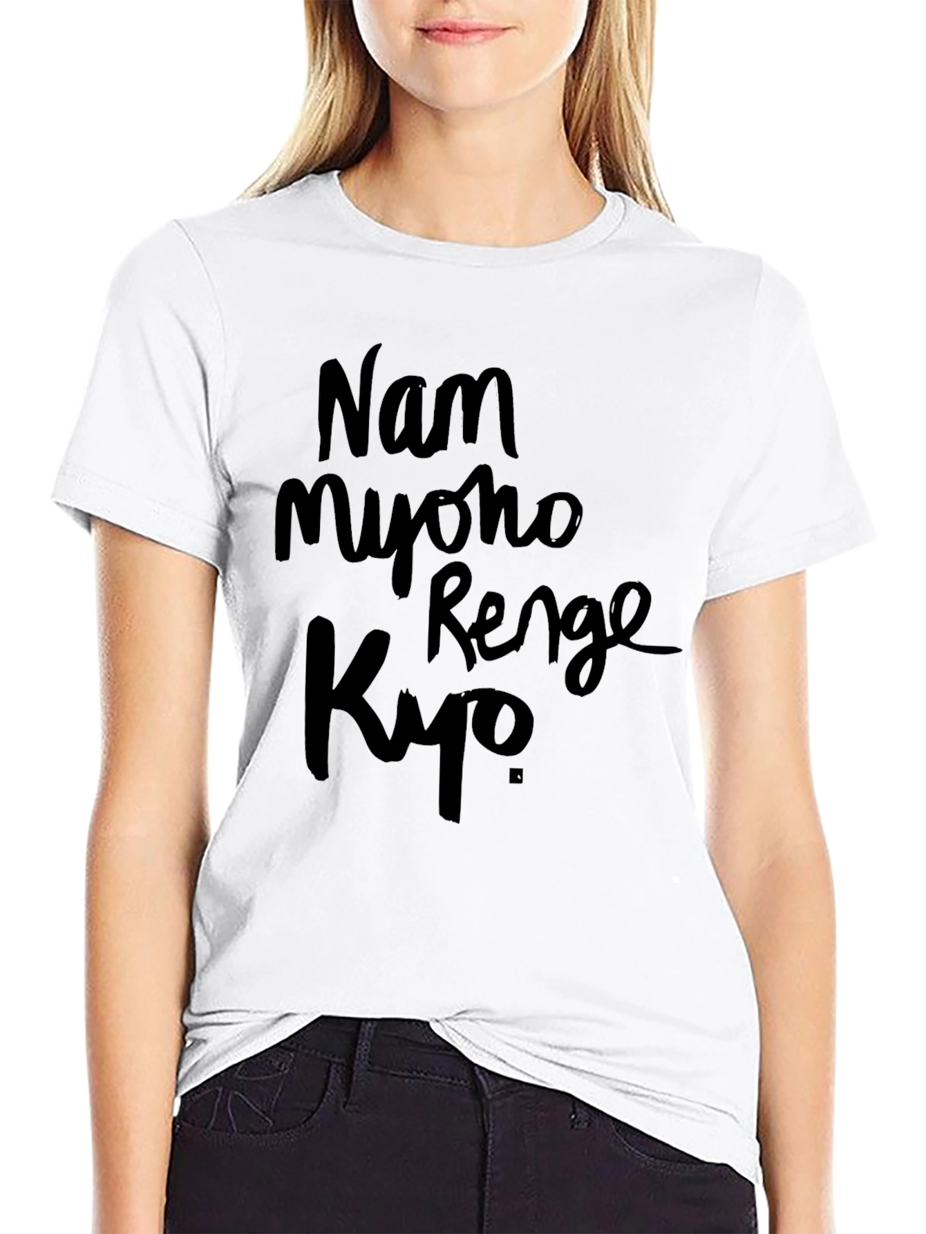 Black Nam Myoho Renge Kyo Black T-Shirt view 9