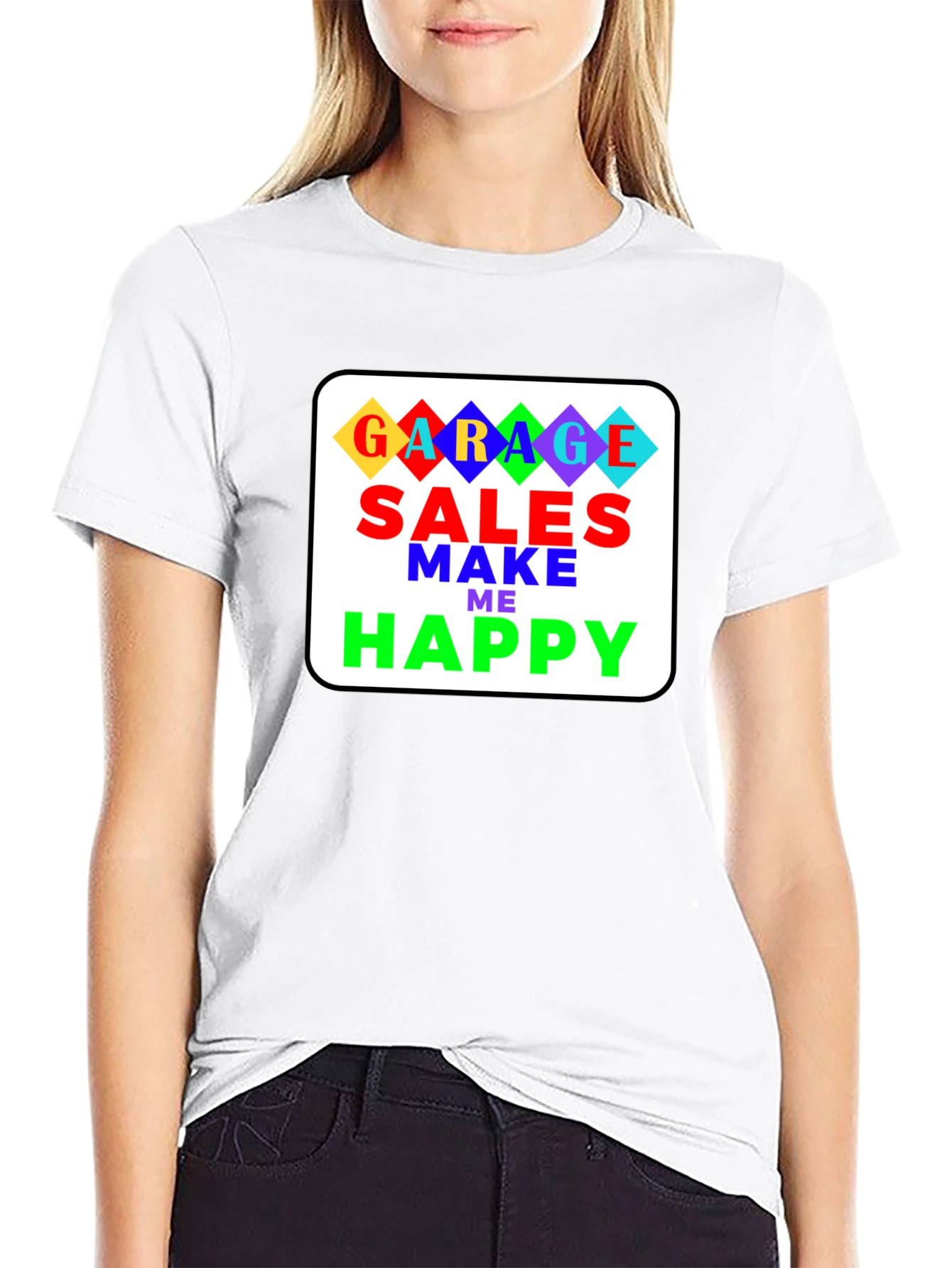 Garage Sales Make Me Happy T-Shirt - Black - 9