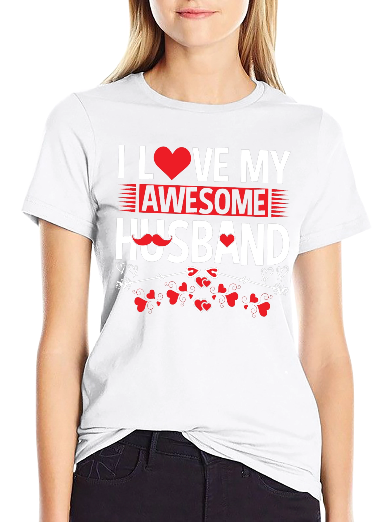 Black I Love My Awesome Husband Graphic Tee view 9