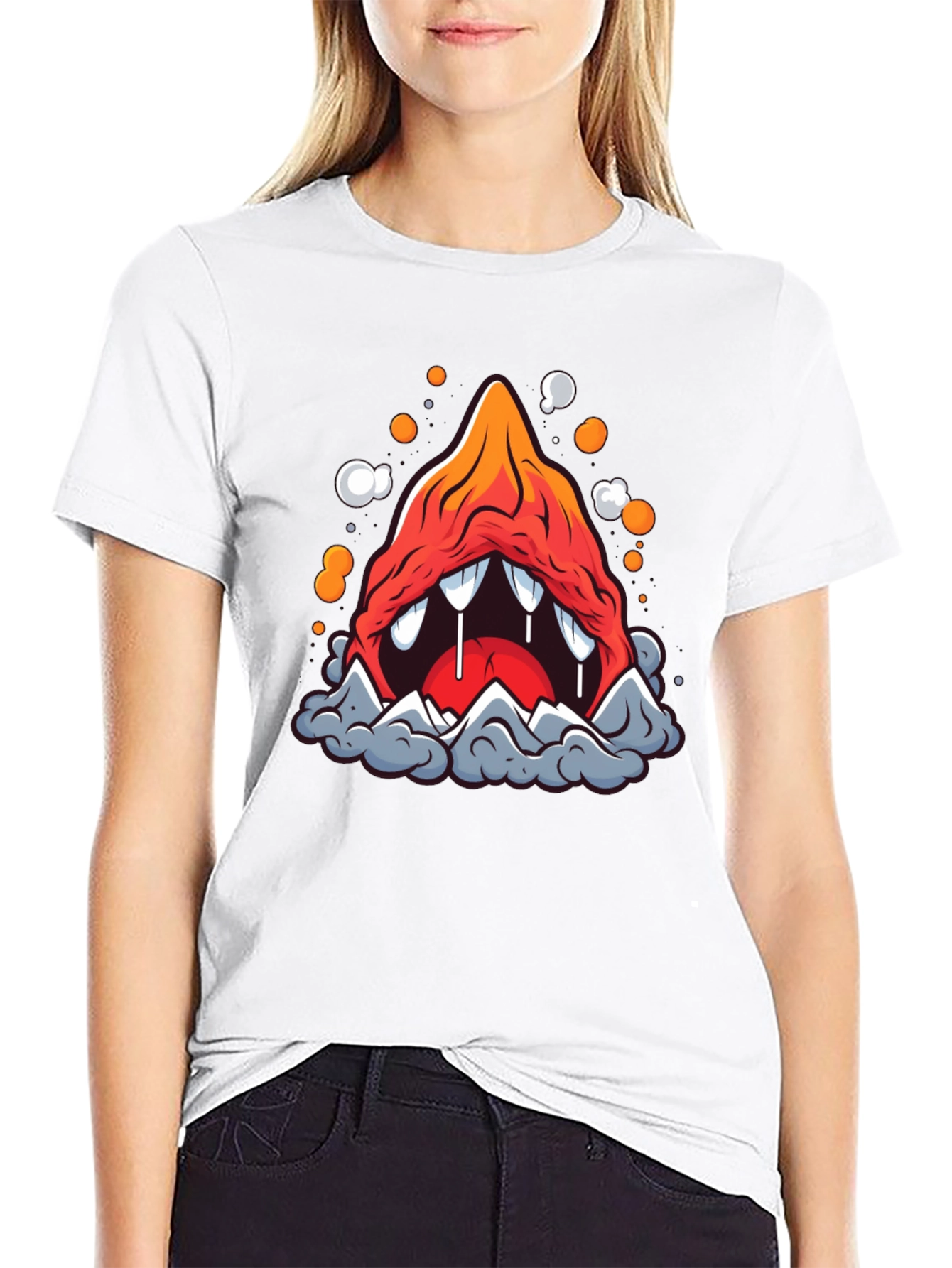 Black Monster Mountain Graphic Tee view 9
