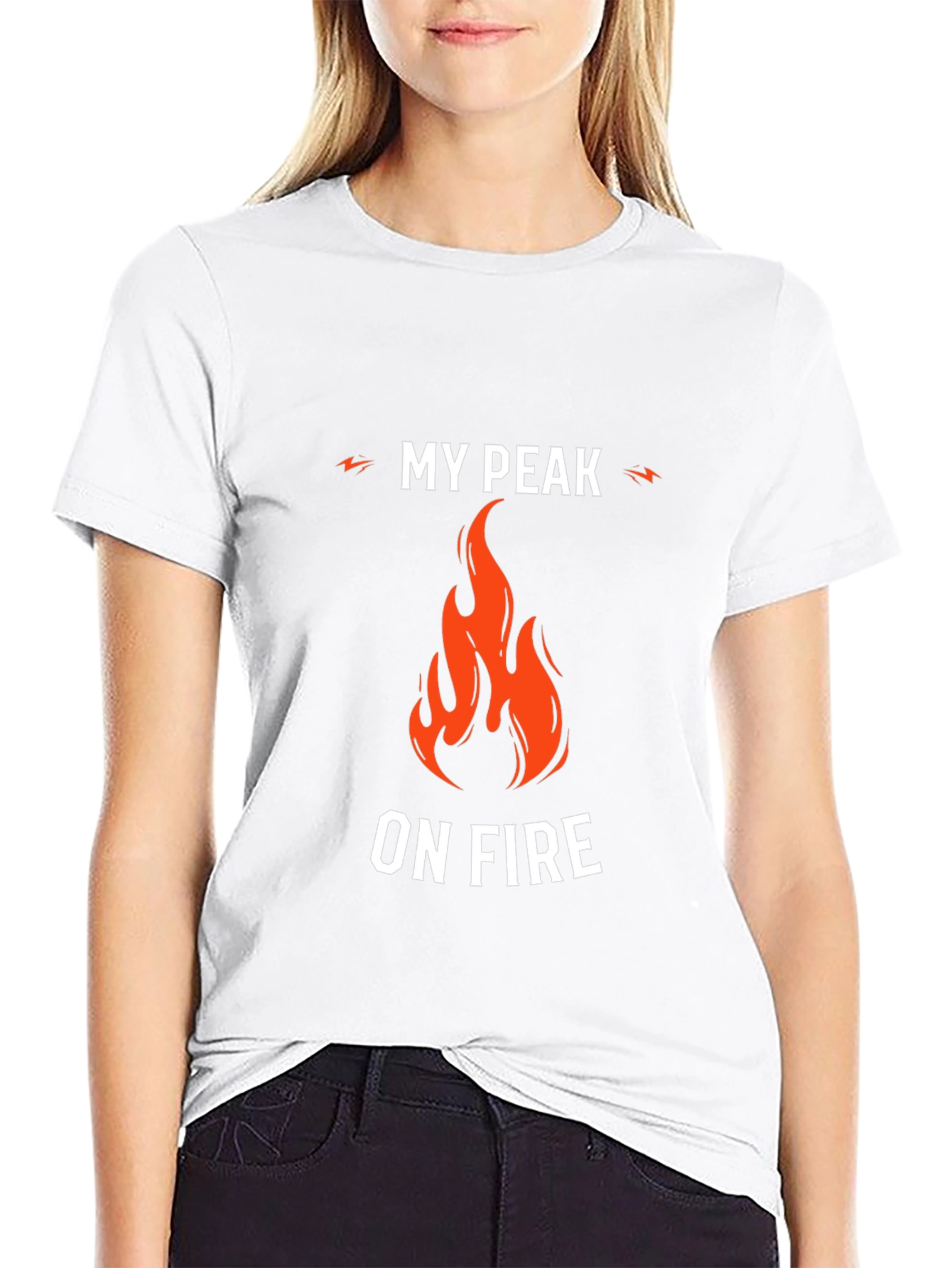Black My Peak On Fire Graphic Tee view 9