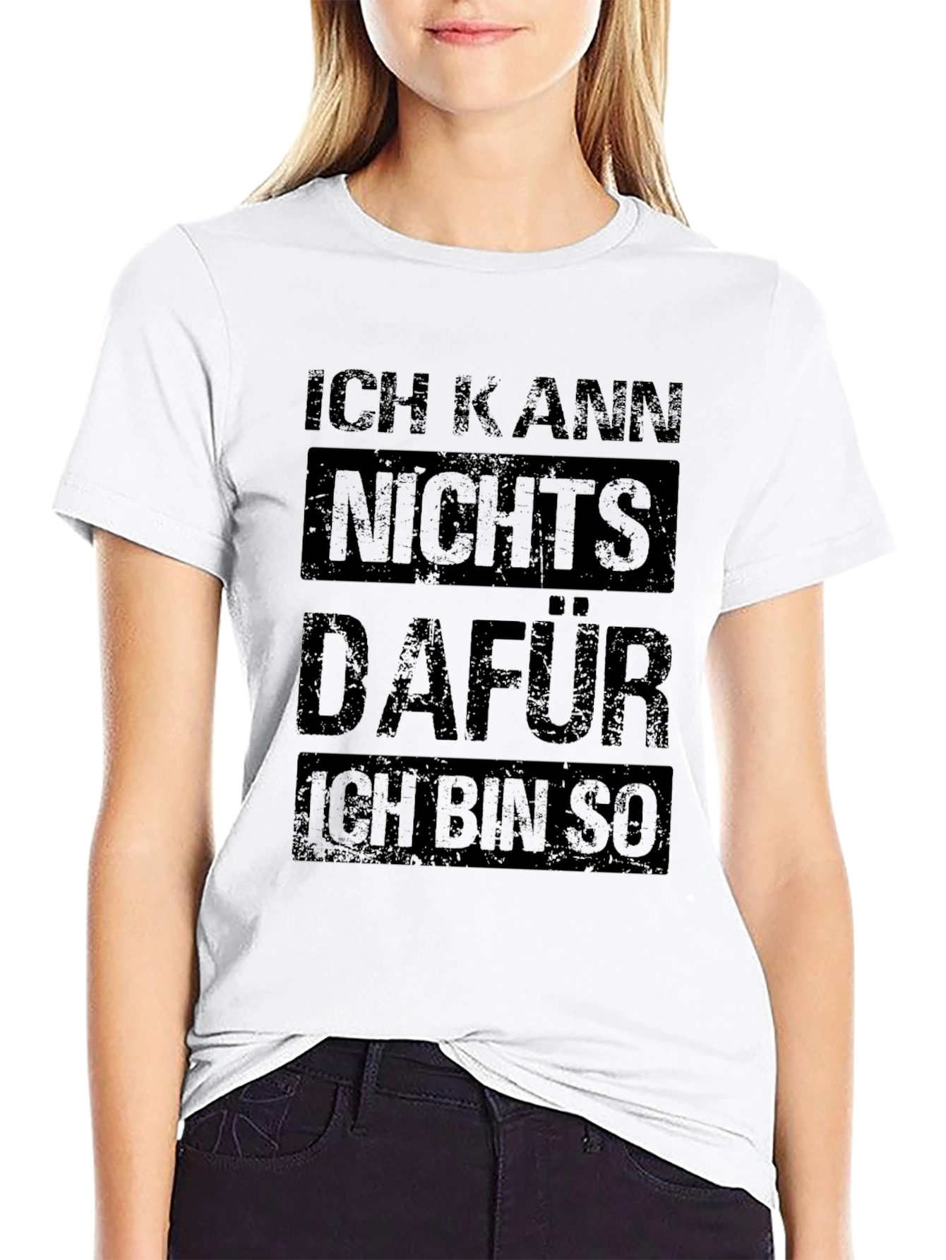 Black German Slogan T-Shirt - Ich Kann Nichts Dafur view 9