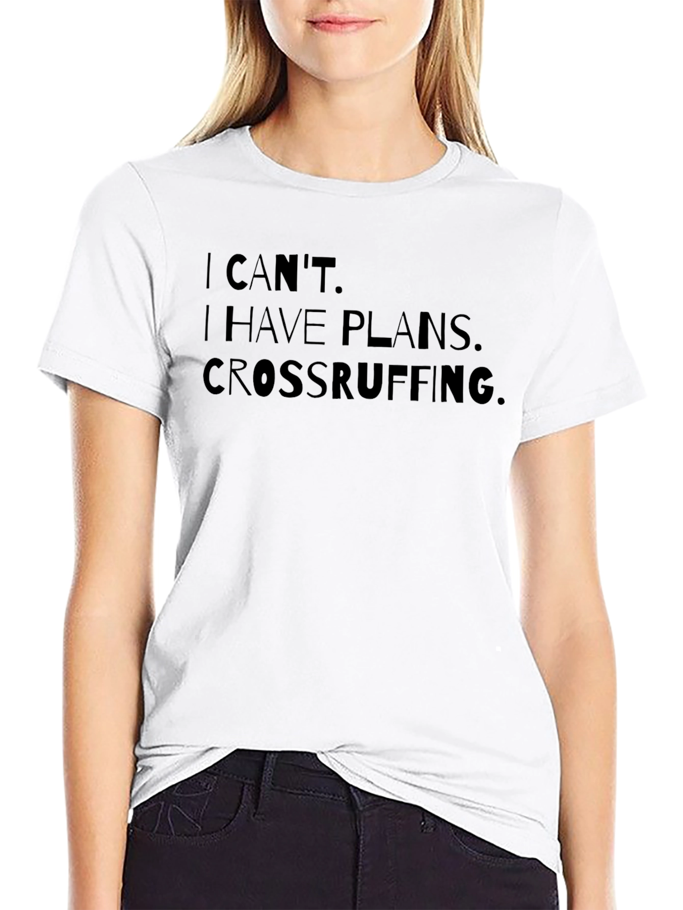 Black Crossruffing Plans Graphic T-Shirt view 9