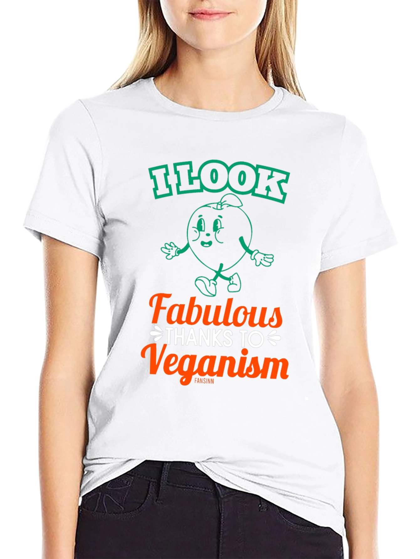 Black Veganism T-Shirt - I Look Fabulous view 9