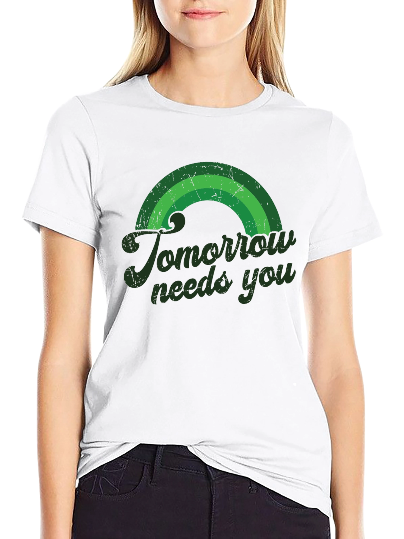 Black Tomorrow Needs You Graphic Tee view 9