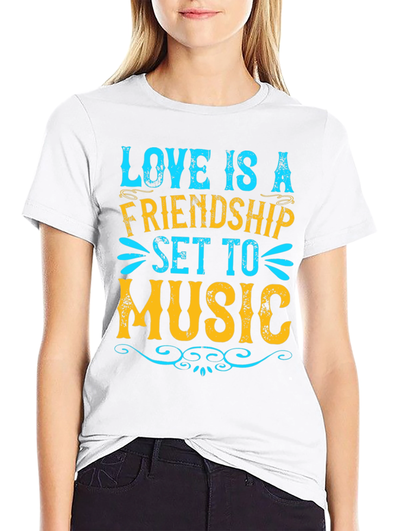 Black Love is Music Graphic T-Shirt view 9