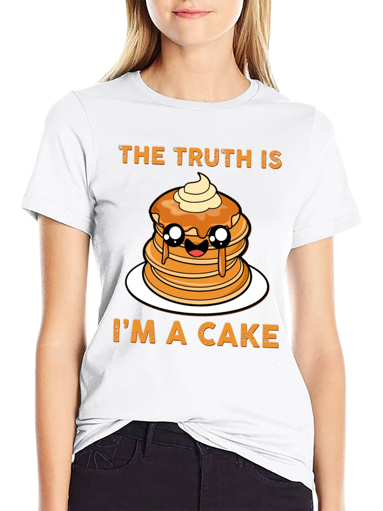 Black The Truth Is I'm A Cake T-Shirt view 9