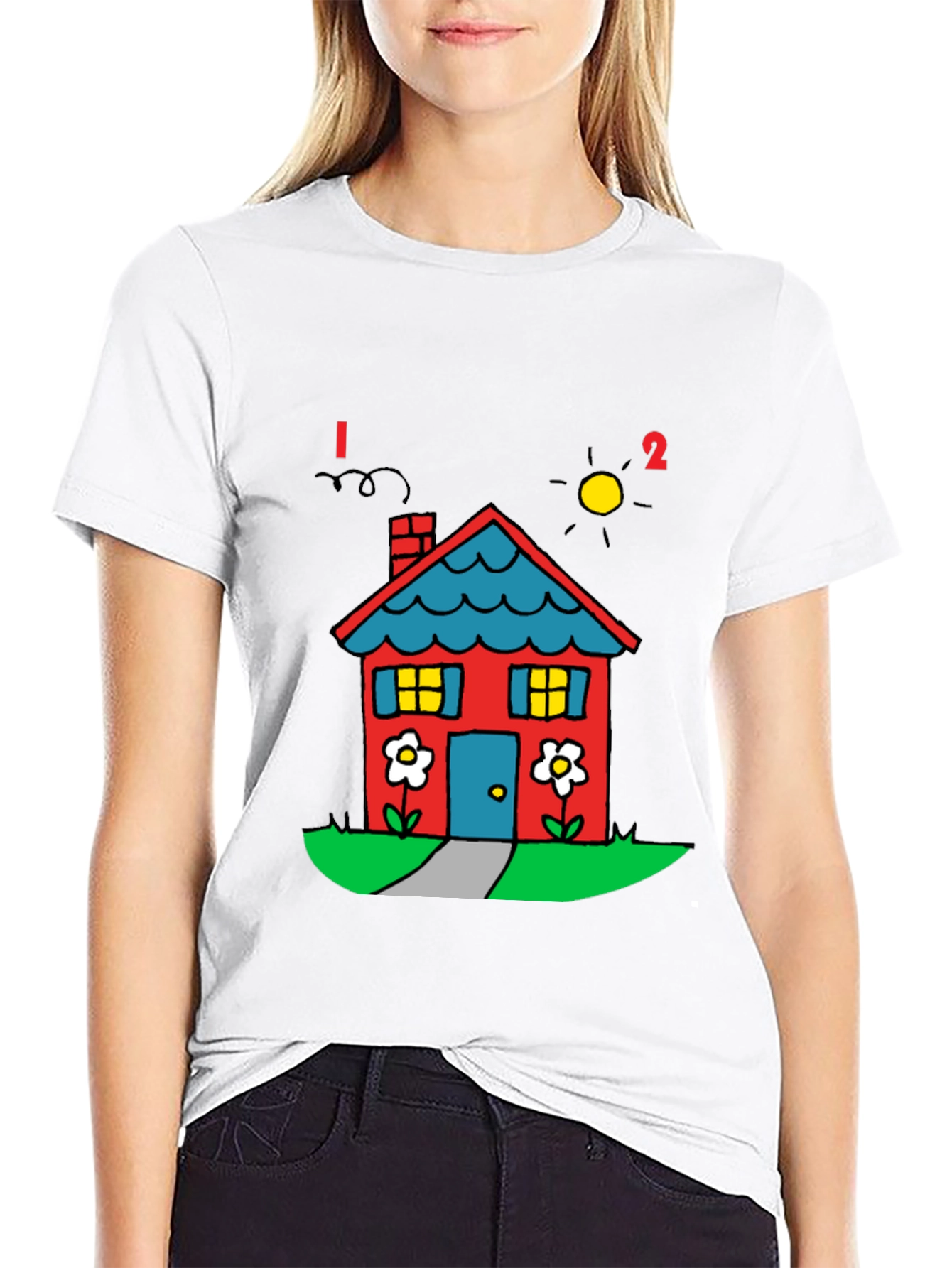 Black House Graphic Tee - Quirky Comfort view 9