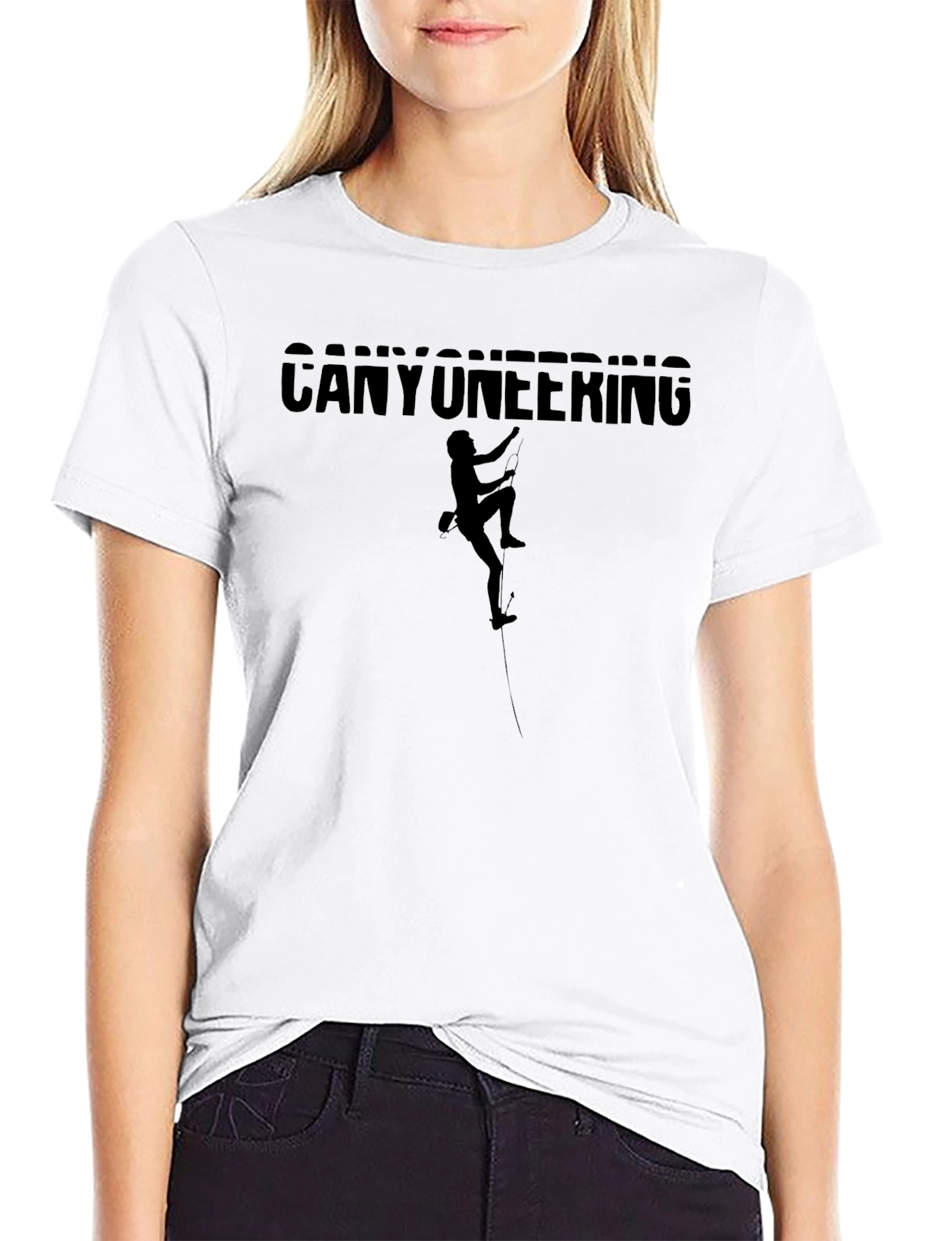 Black Canyoneering Black T-Shirt - Adventure Climbing view 9