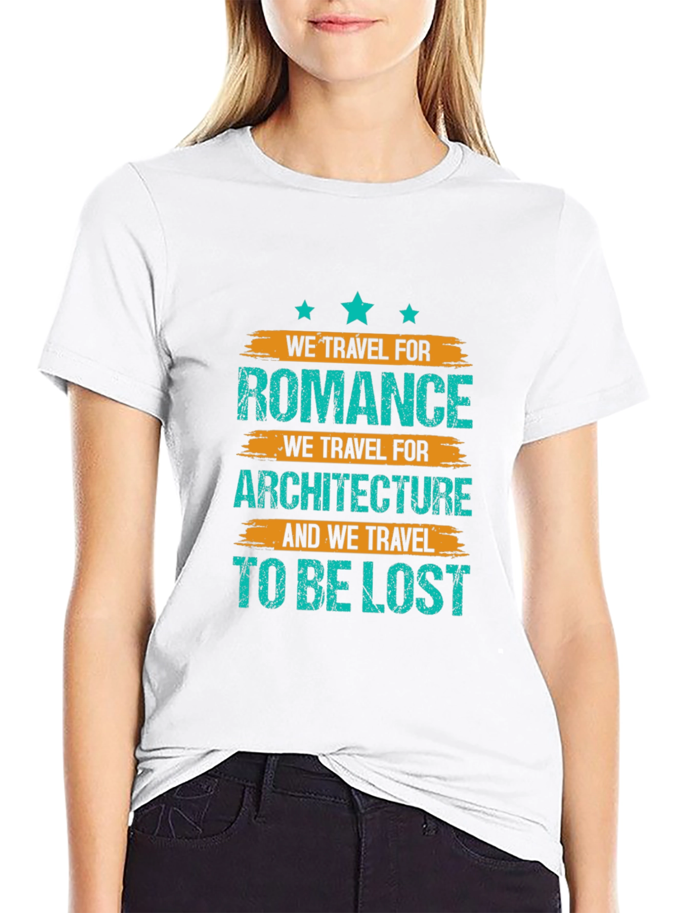 Black Travel Romance Architecture Lost T-Shirt view 9
