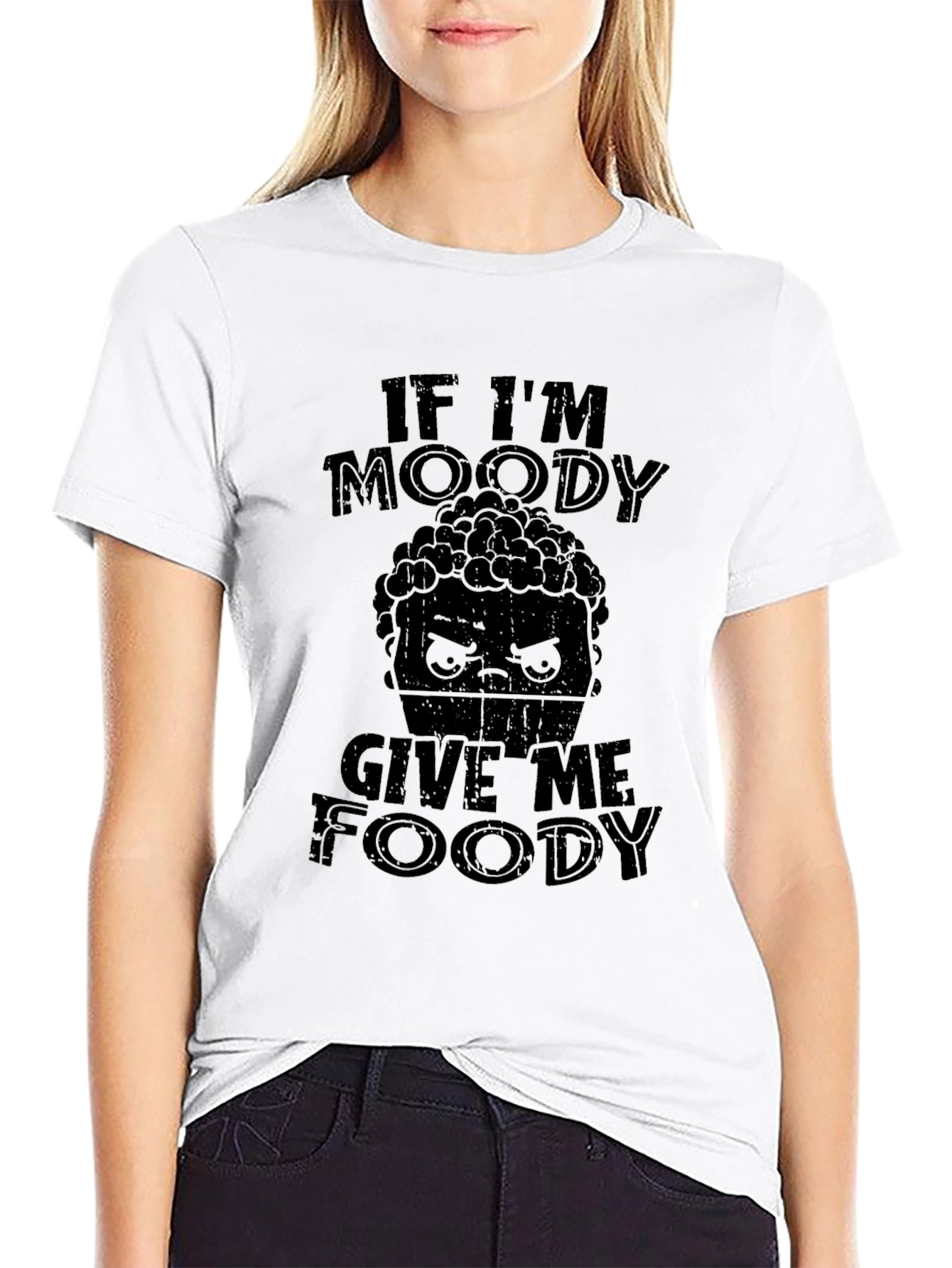 Black Moody Foody Graphic T-Shirt -  Funny Foodie Tee view 9