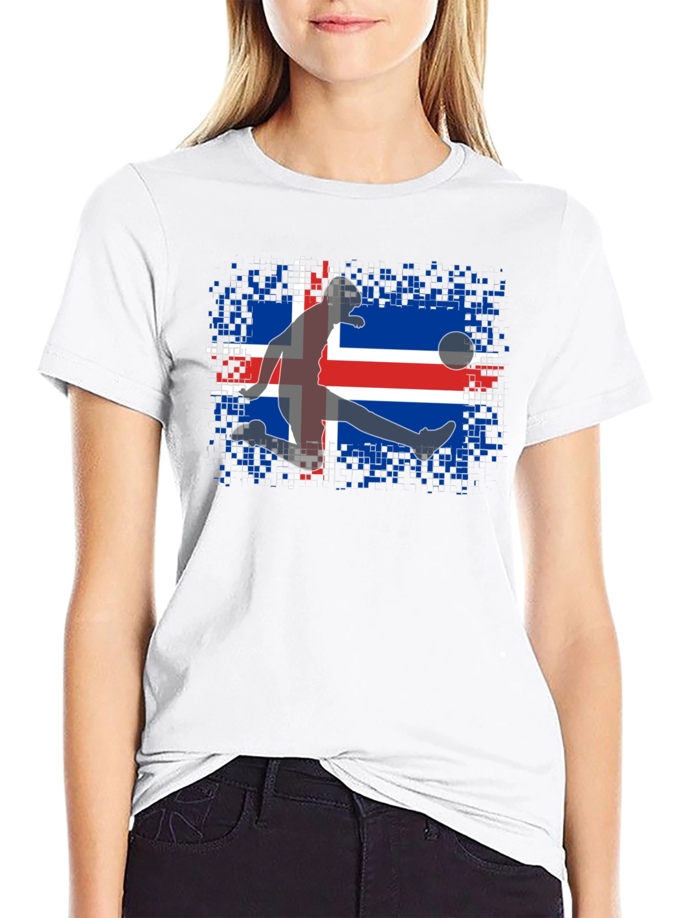 Iceland Soccer Flag Graphic T-Shirt - 9
