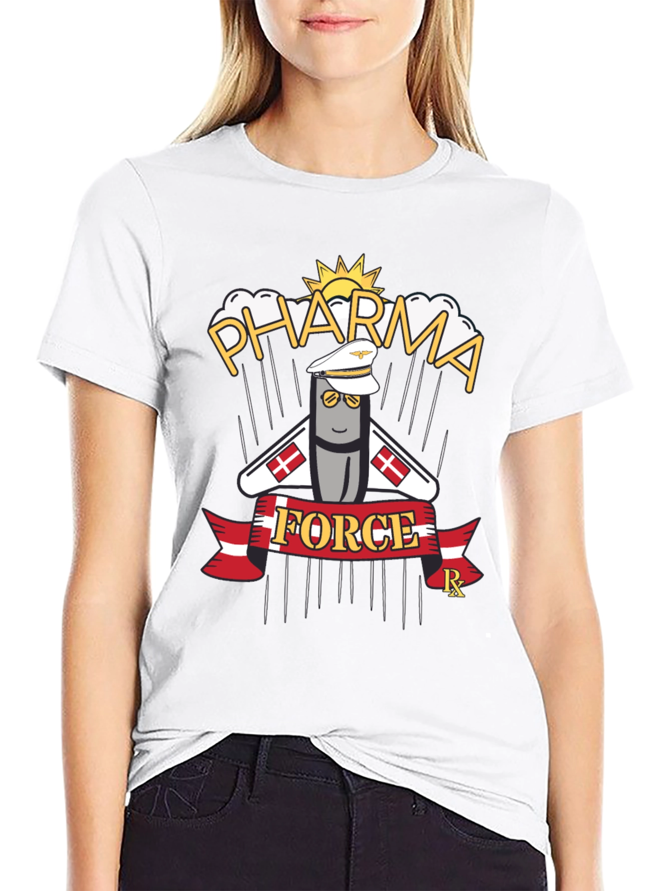 Black Pharma Force Graphic T-Shirt - Pill Pilot Design view 9