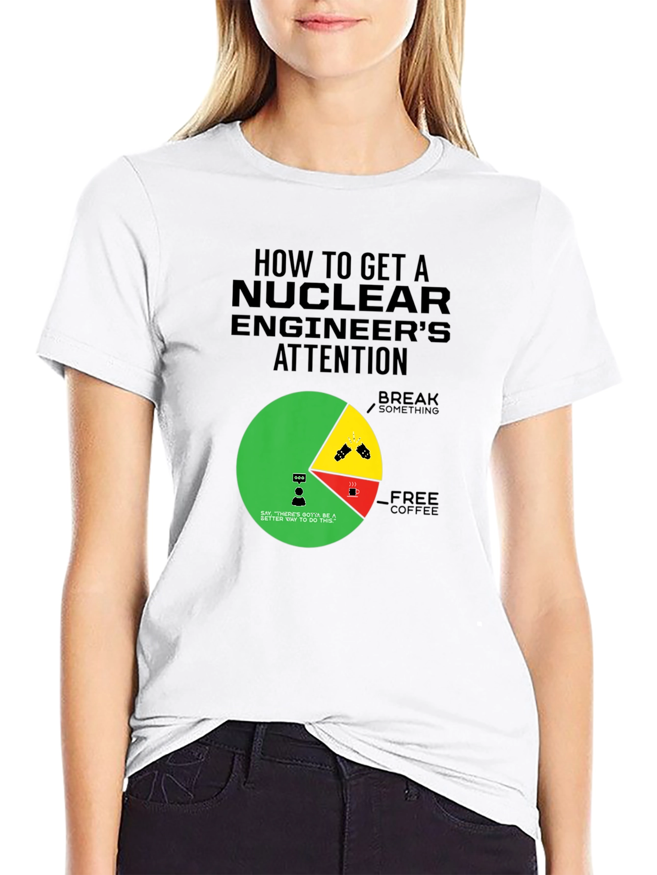 Black Nuclear Engineer Attention Graphic Tee - Funny Gift view 9