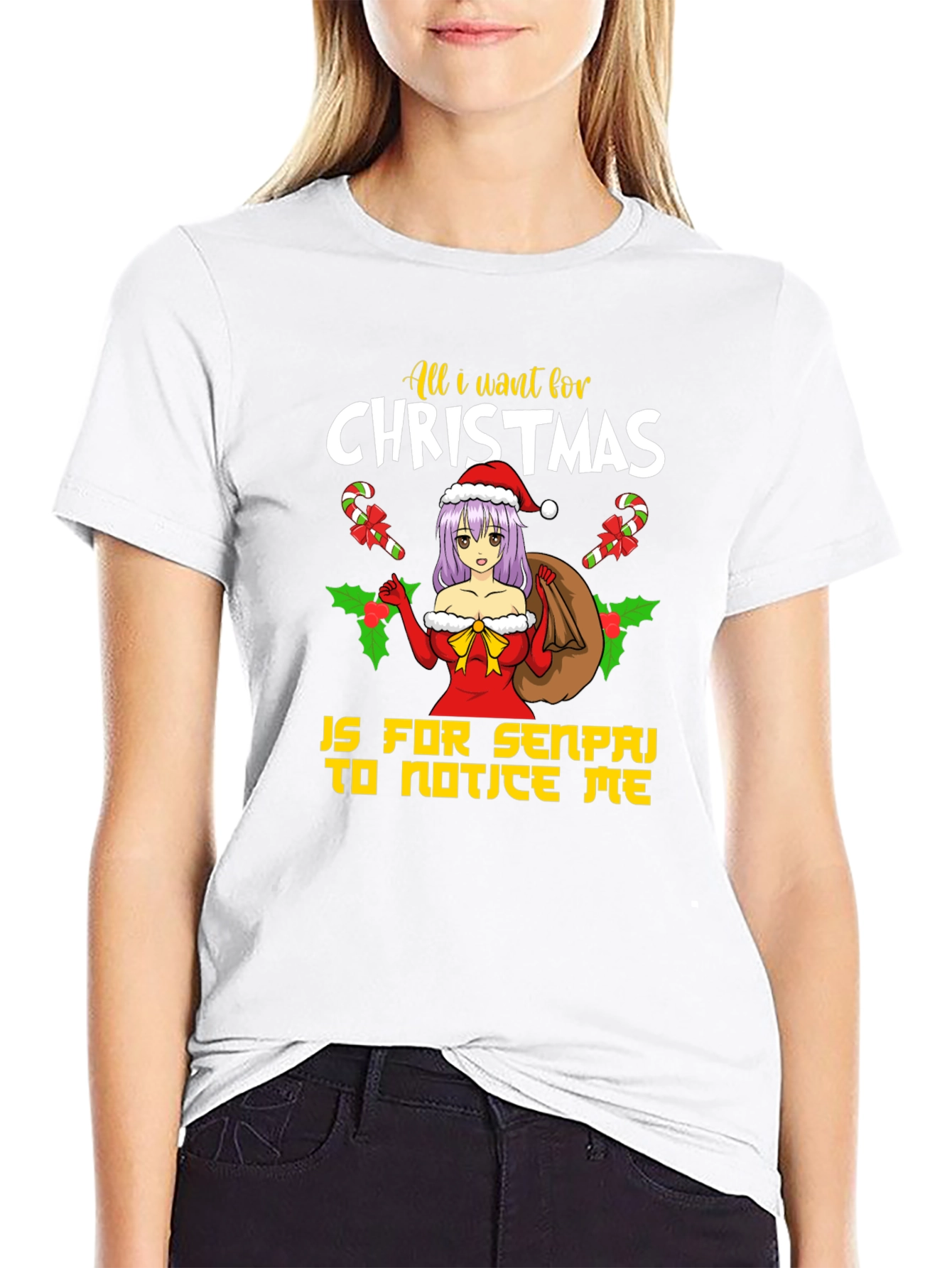 Anime Christmas Senpai T-Shirt - 9