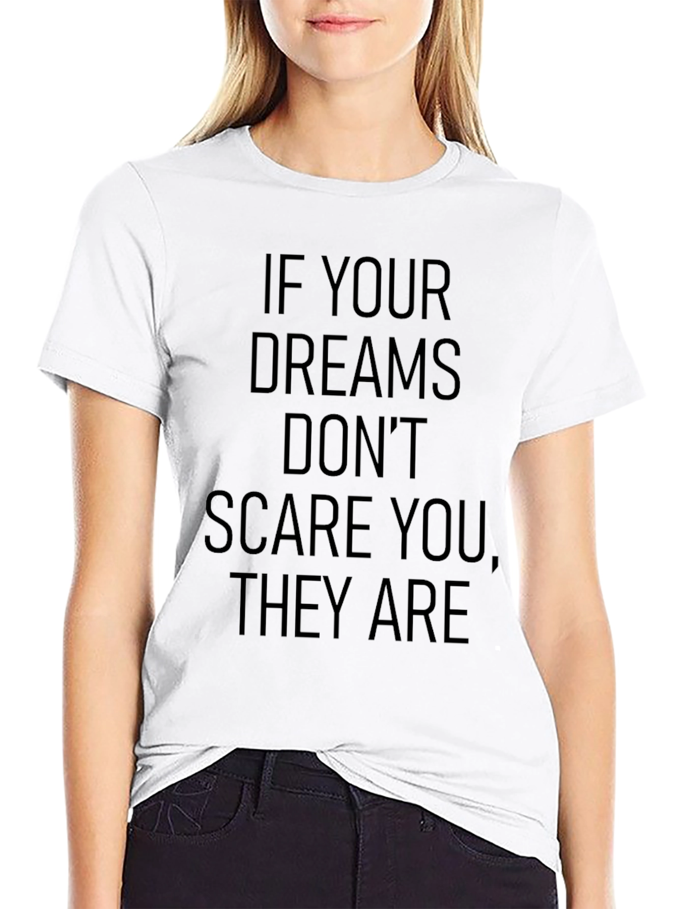 Black Inspirational Dream Graphic T-Shirt view 9
