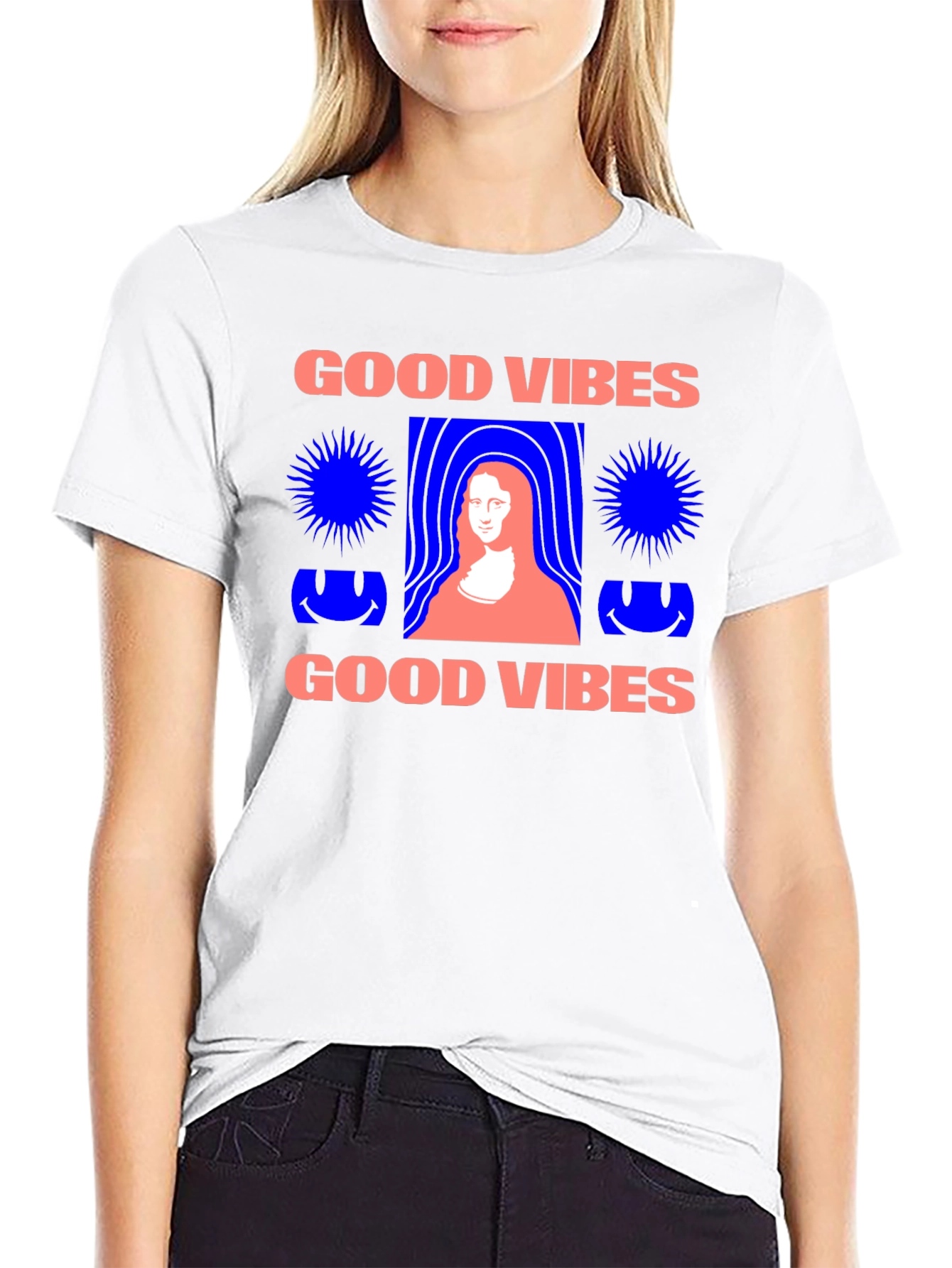 Black Good Vibes Graphic T-Shirt  view 9