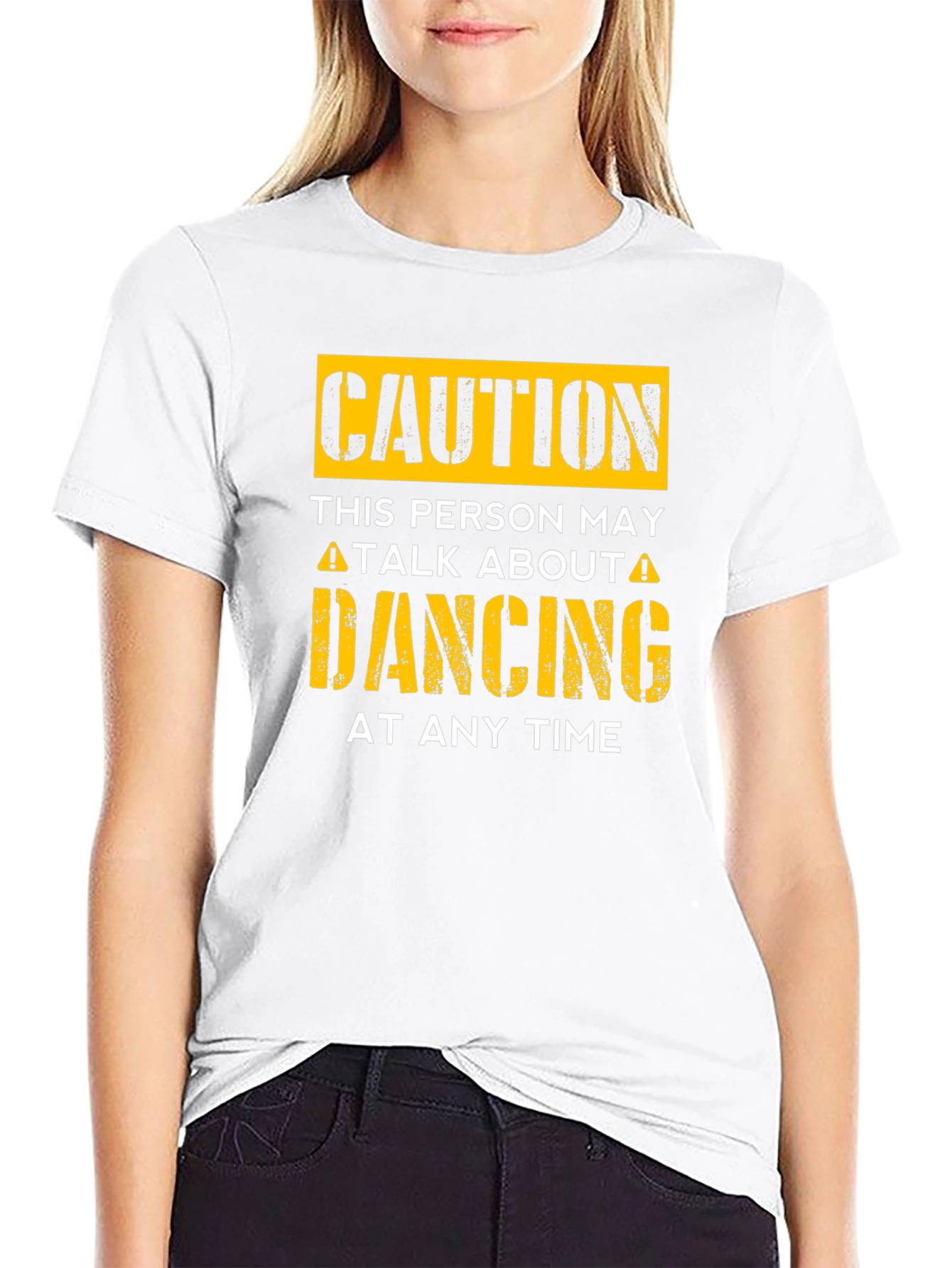 Black Caution Dancing T-Shirt - Funny Dance Lover Tee view 9