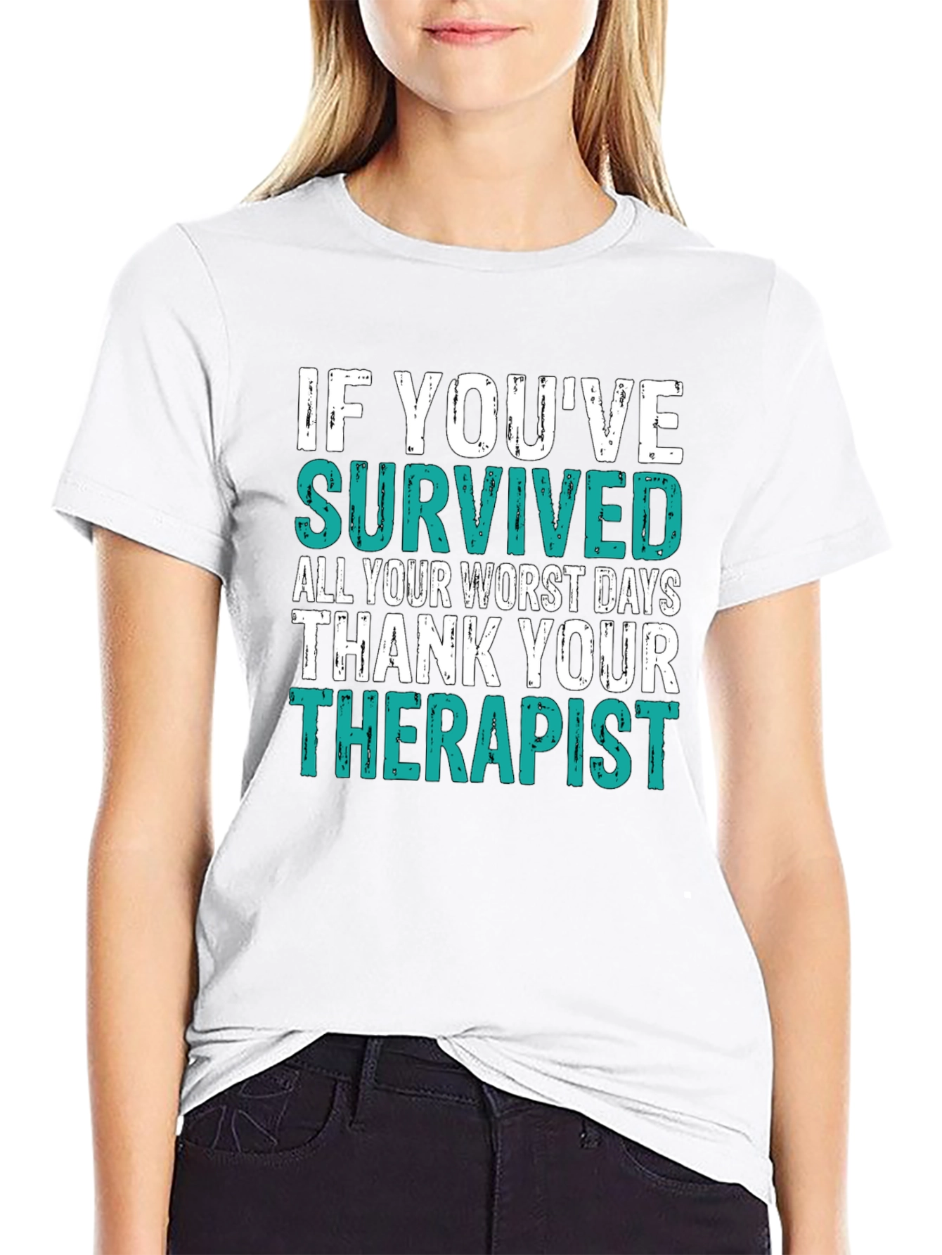Black Thank Your Therapist T-Shirt view 9