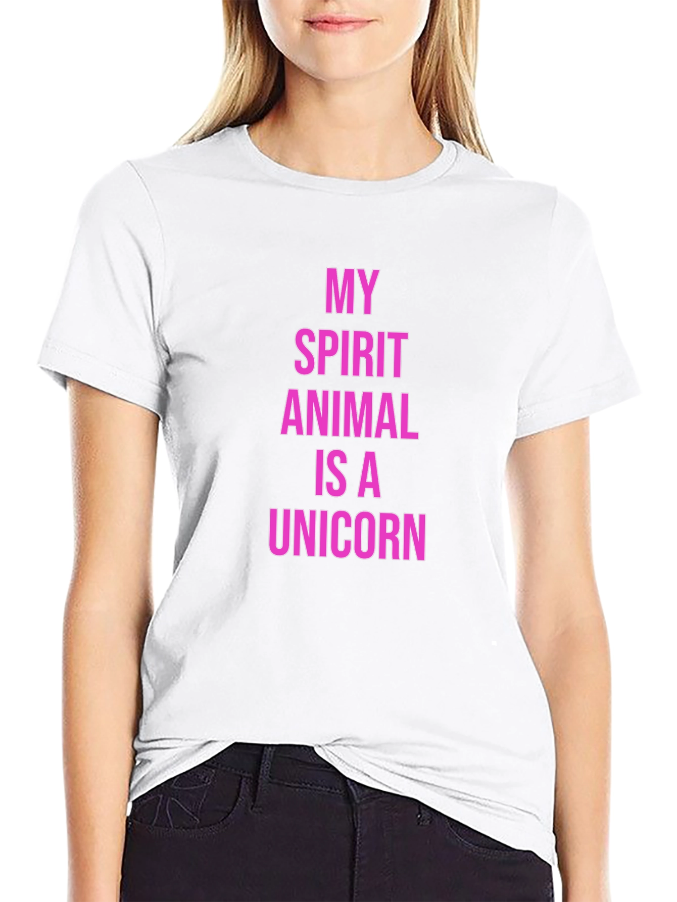 Black Unicorn Spirit Animal Graphic Tee - Black view 9