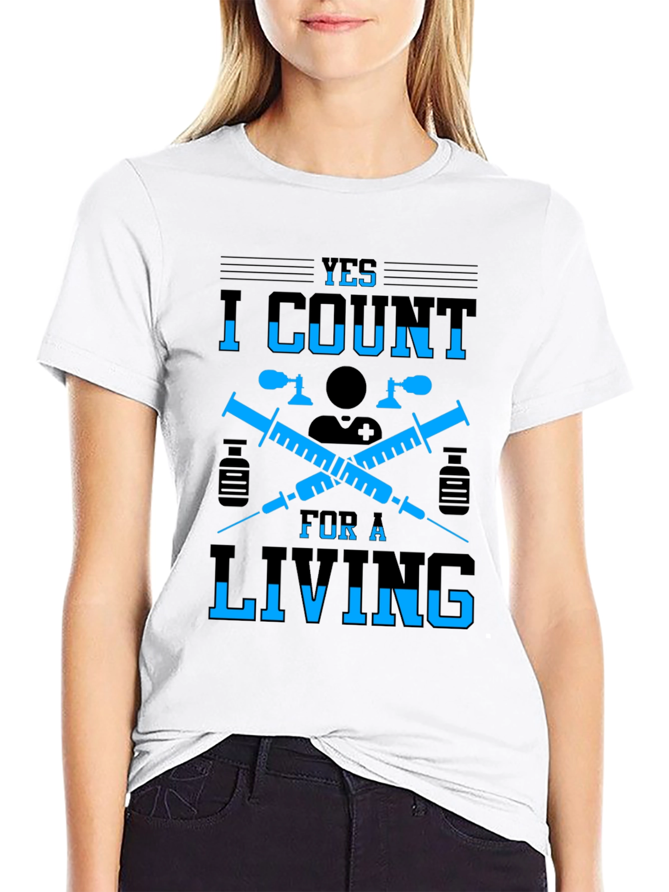 Yes I Count for a Living Graphic T-Shirt - 9