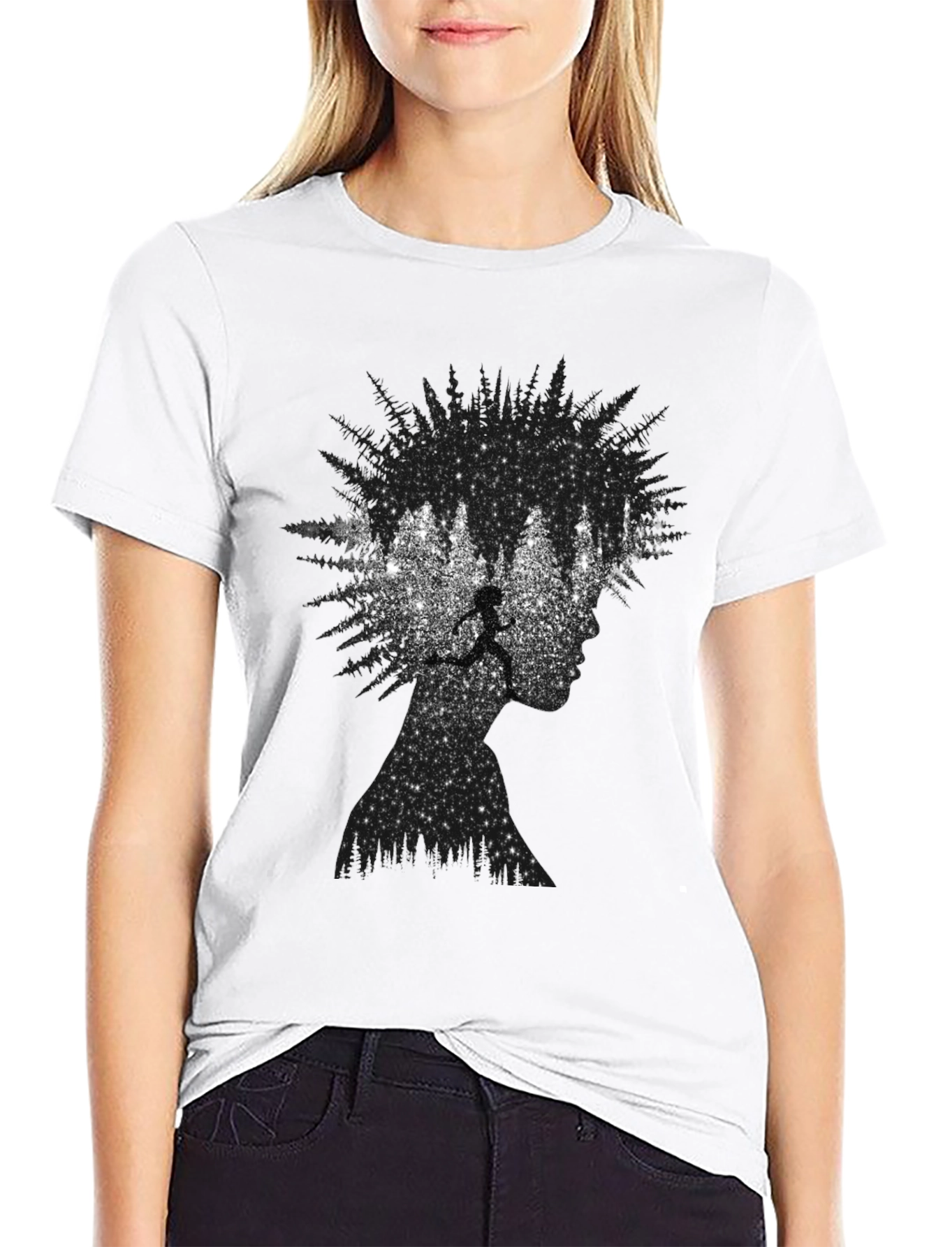 Black Silhouette Forest Run Black Tee view 9