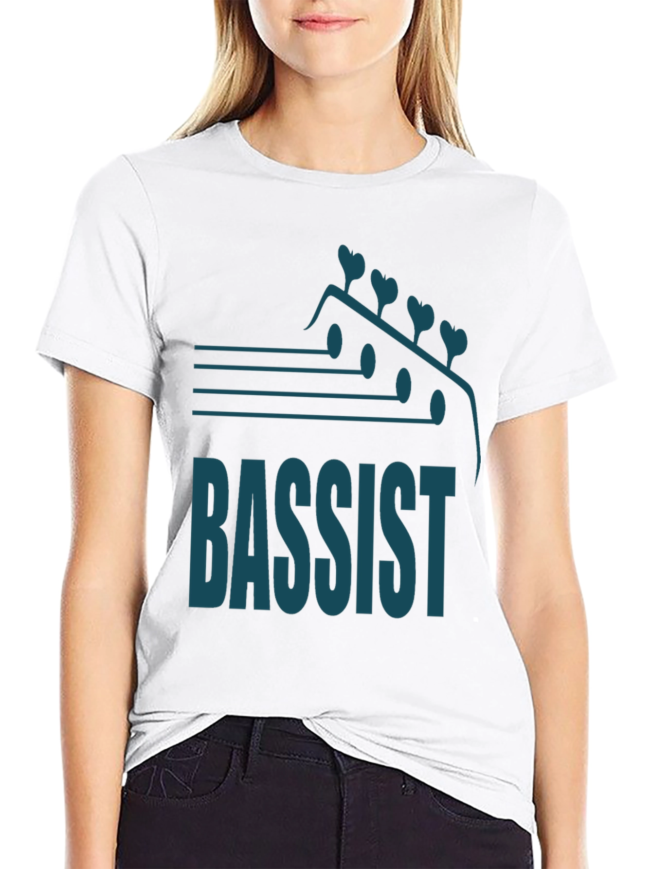 Black Bassist T-Shirt: Music Lover's Guitar Tee view 9