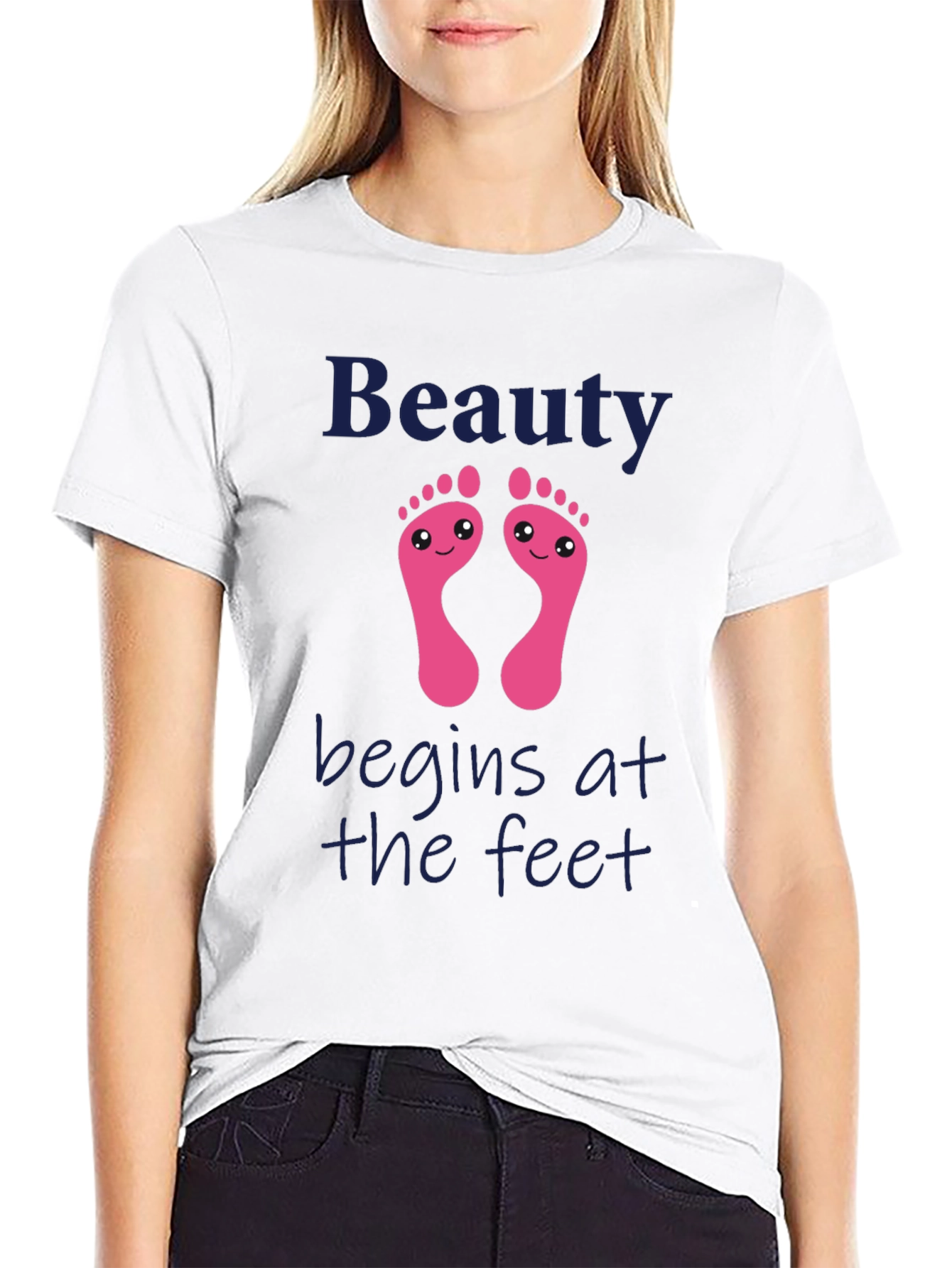 Black Beauty Begins at the Feet Black T-Shirt view 9