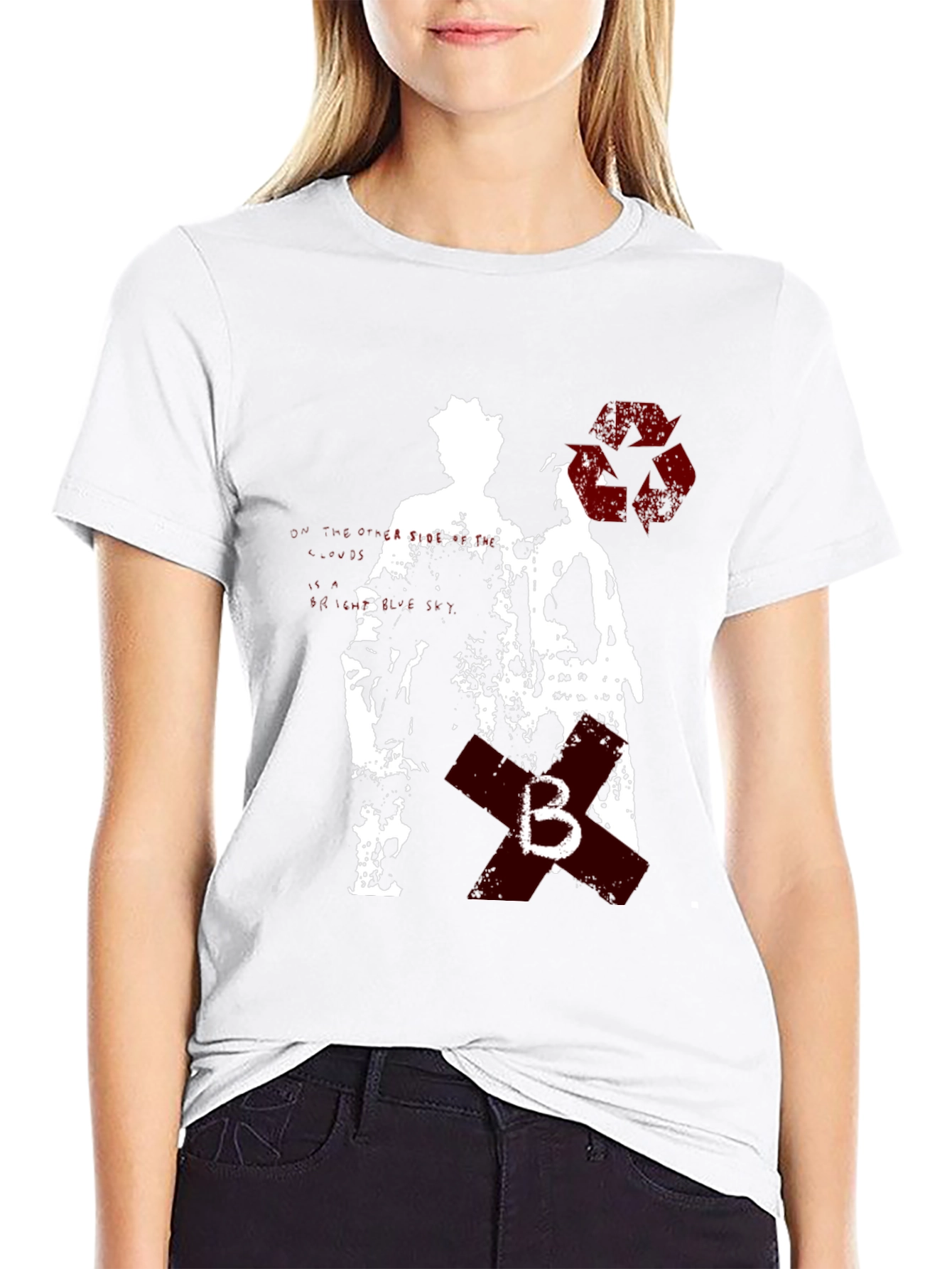 Black Grunge Style Graphic Tee - Black view 9