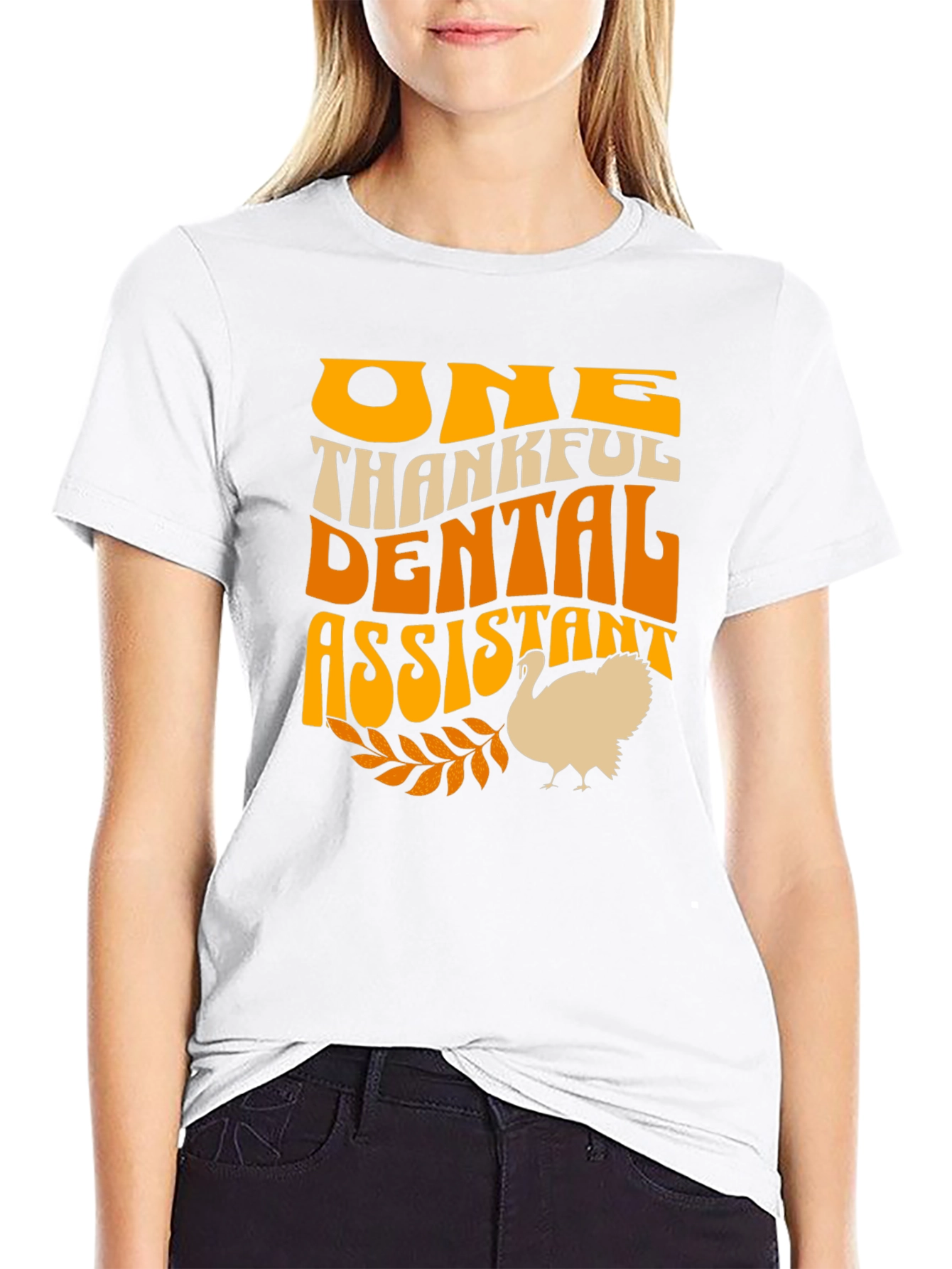 Black Thankful Dental Assistant T-Shirt view 9