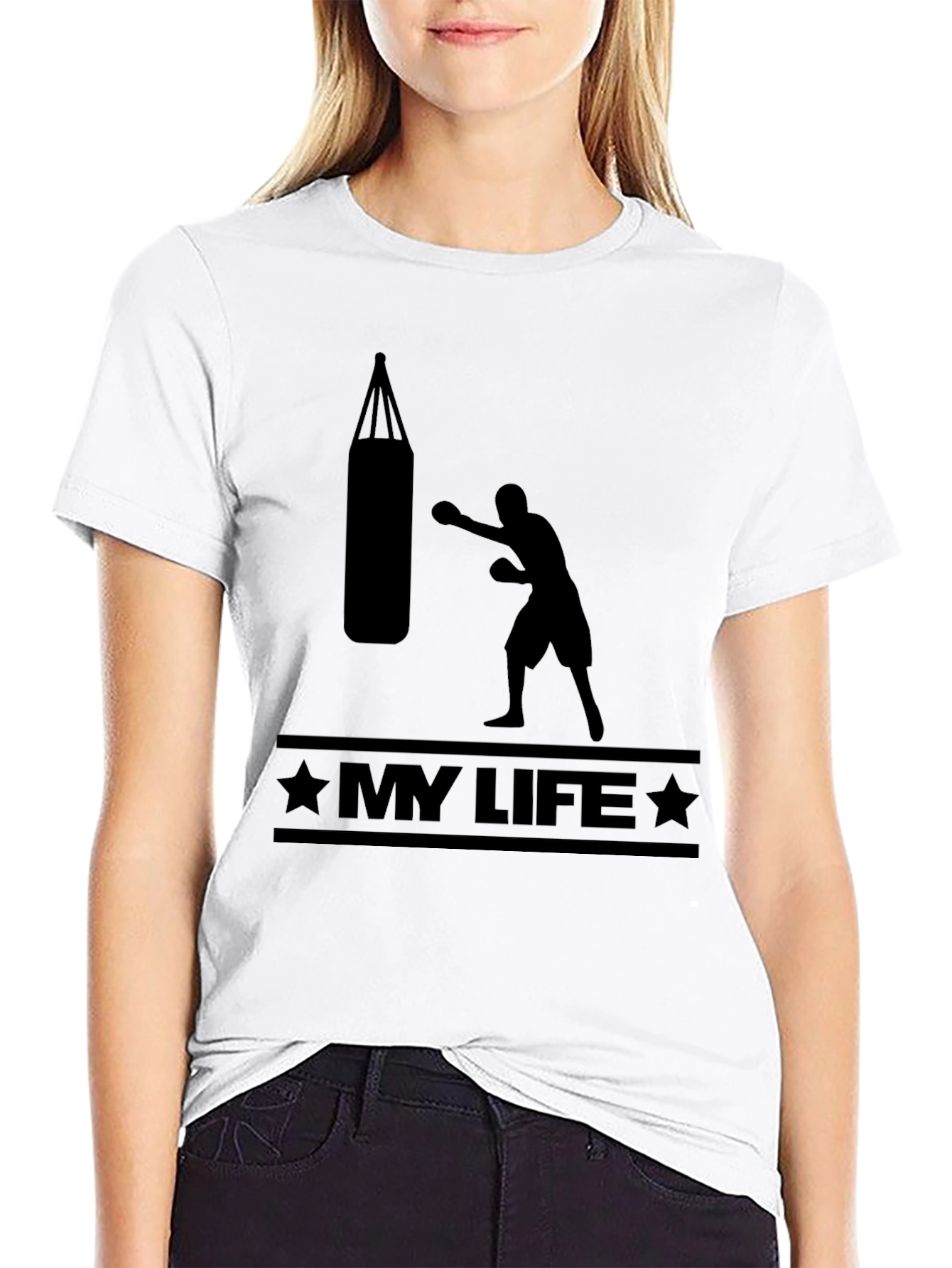 Black My Life Boxing T-Shirt - Black Graphic Tee view 9