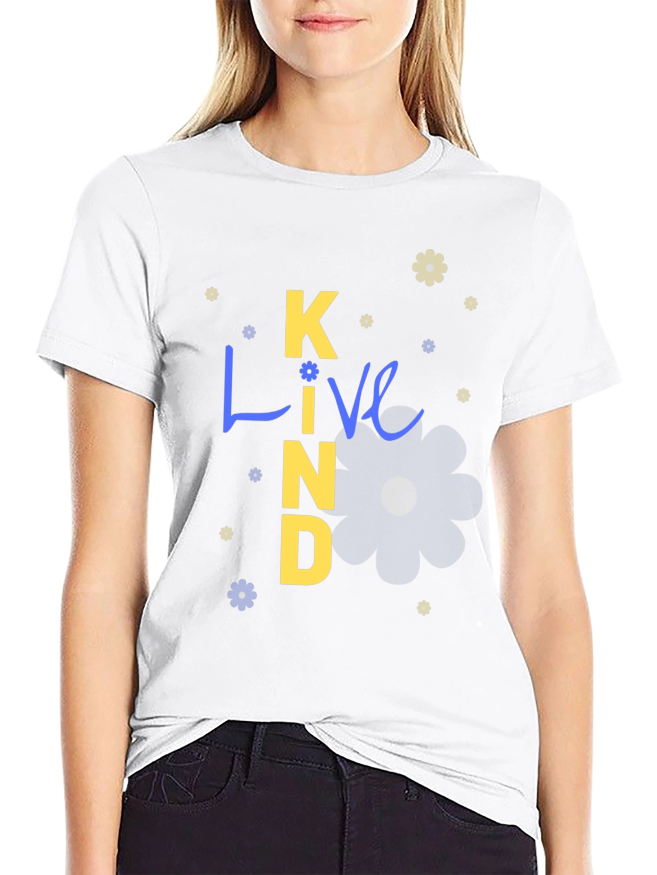 Black Live Kind T-Shirt - Positive Message Tee view 9