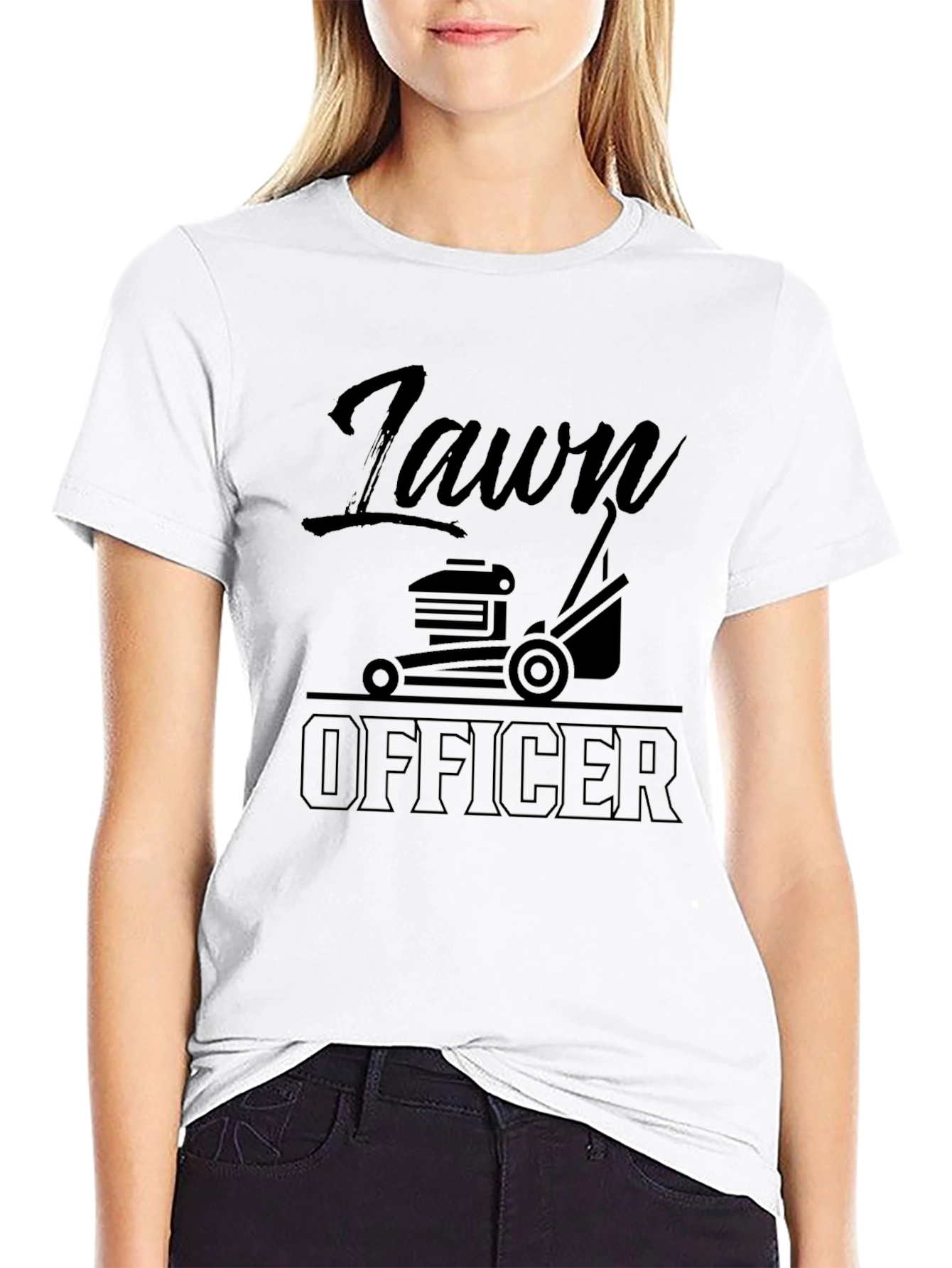 Black Lawn Officer Graphic T-Shirt view 9