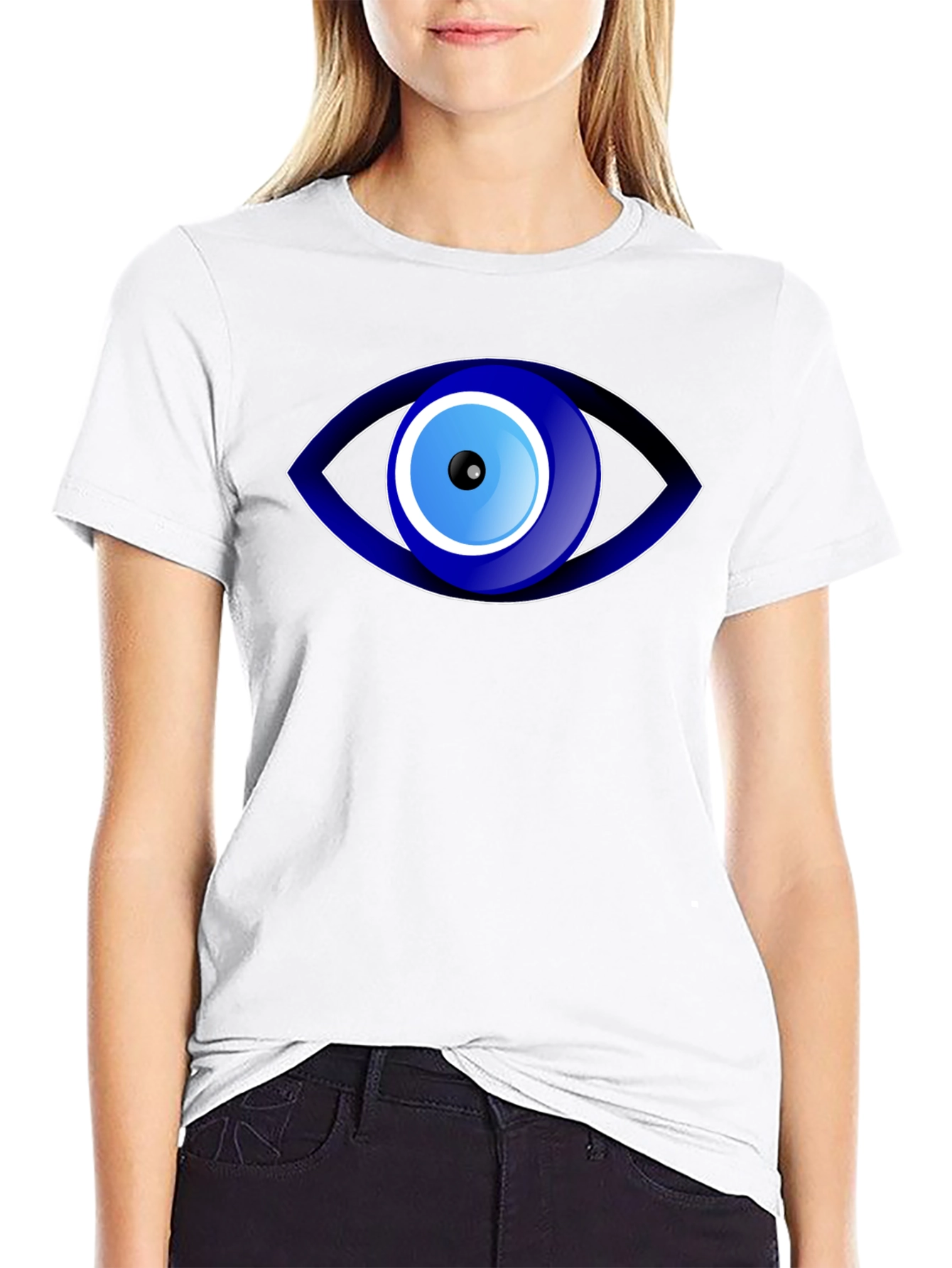 Black Evil Eye Graphic T-Shirt - Protection Amulet Tee view 9