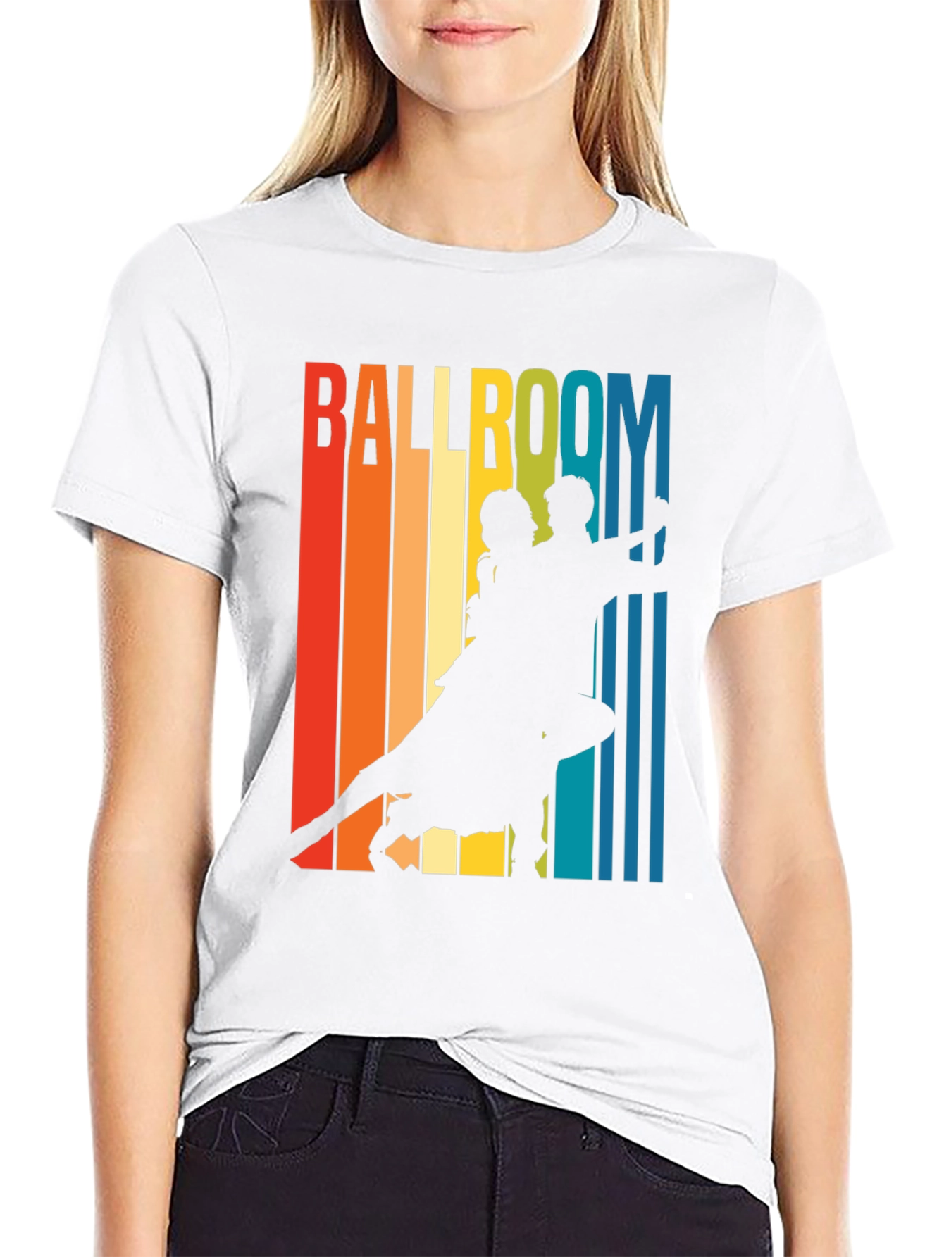 Black Retro Ballroom Dance T-Shirt view 9