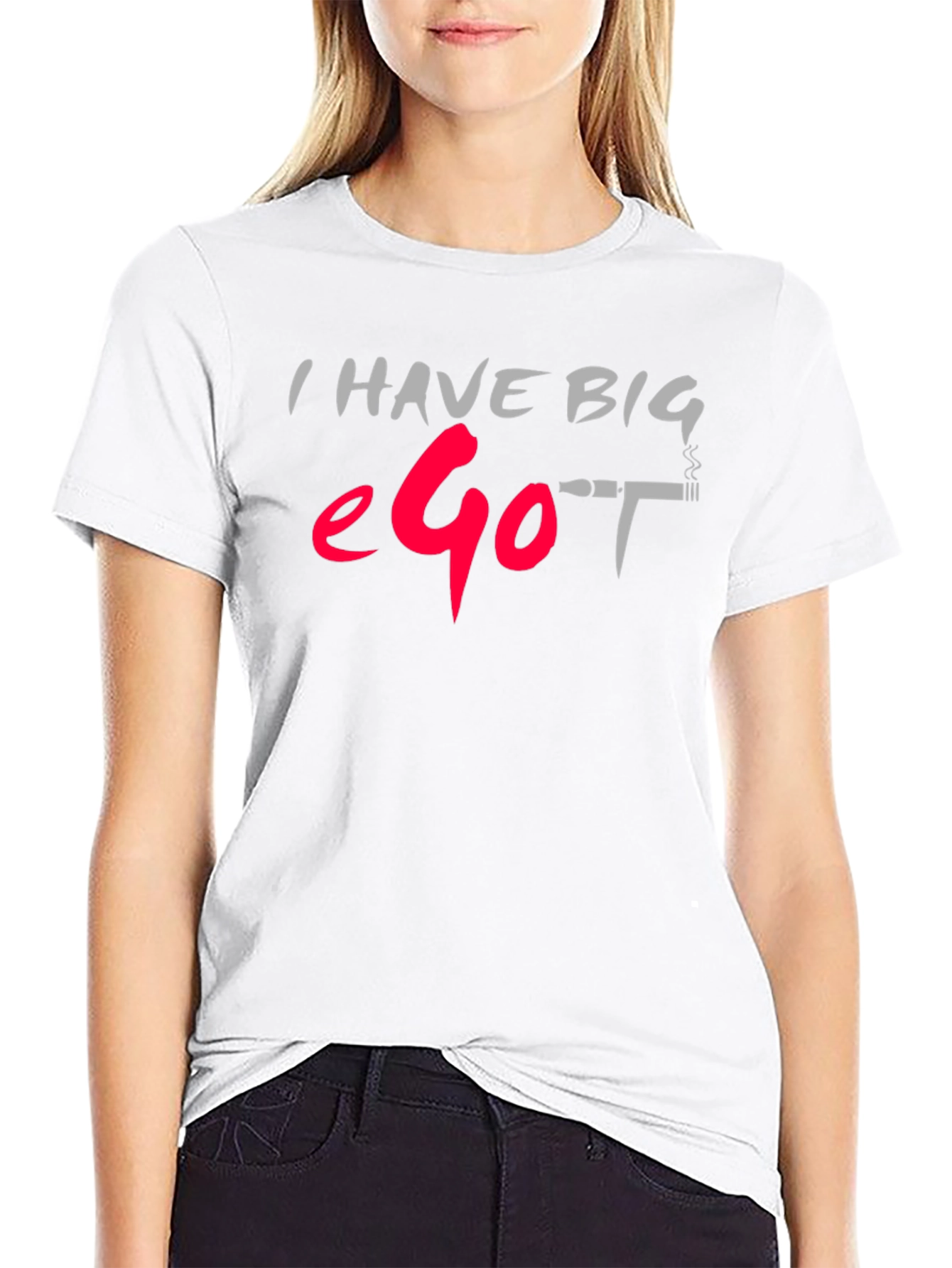 Black I Have Big Ego T-Shirt view 9